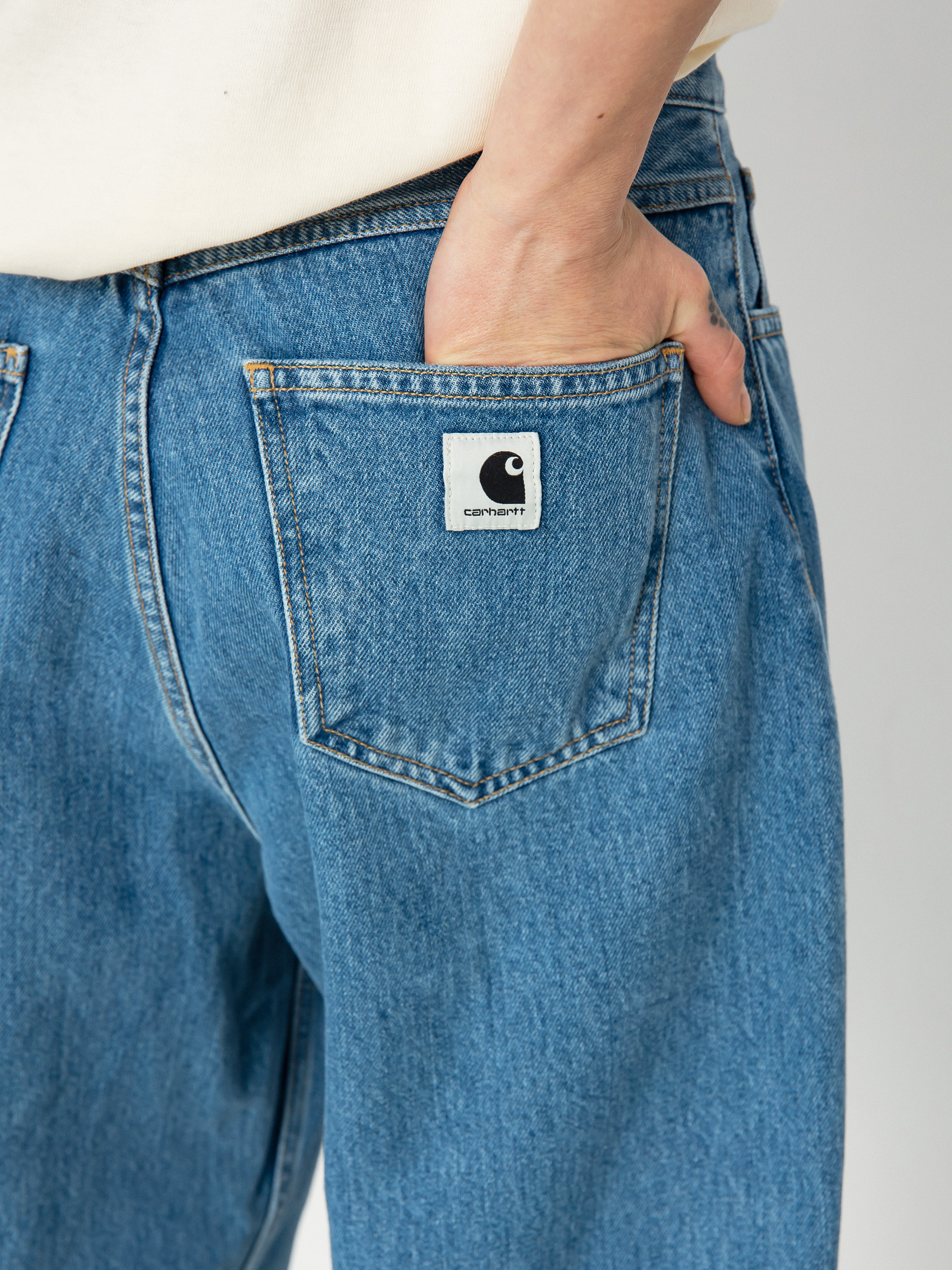 Pantaloni Carhartt WIP Brandon Wmn (blue)