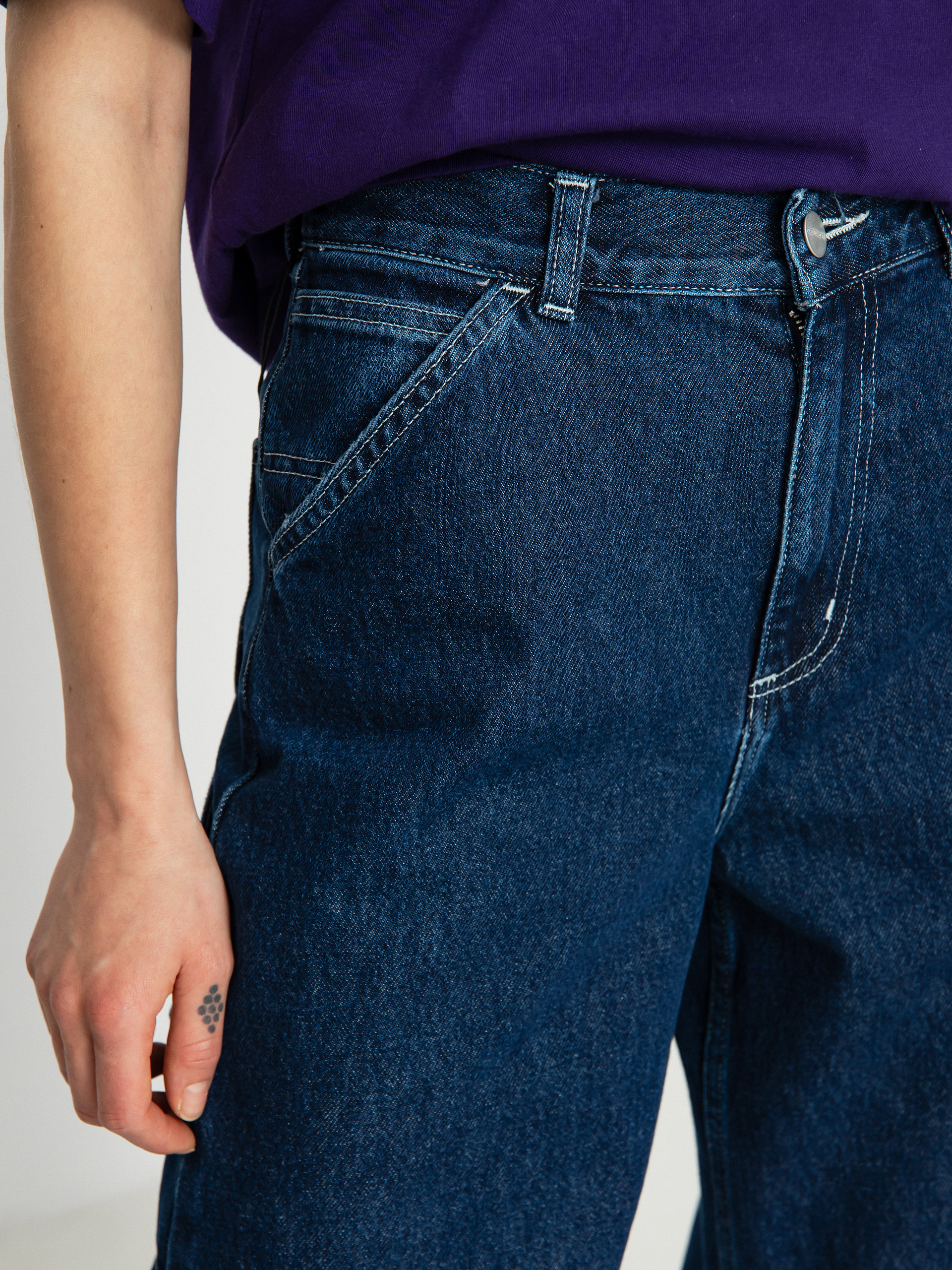 Pantaloni Carhartt WIP Jens Wmn (blue)