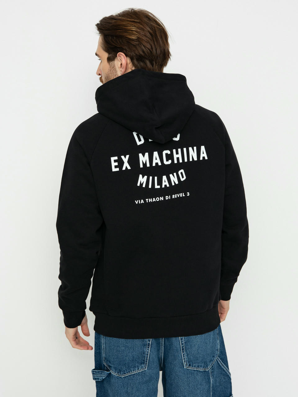 Hanorac cu glugă Deus Ex Machina Milano Address HD (black)