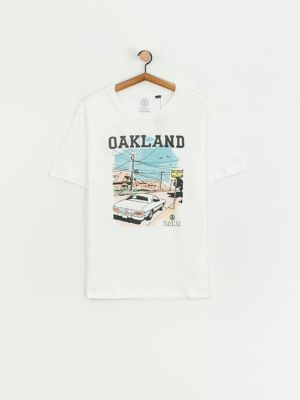 Tricou Element Oakland Worldwide (optic white)