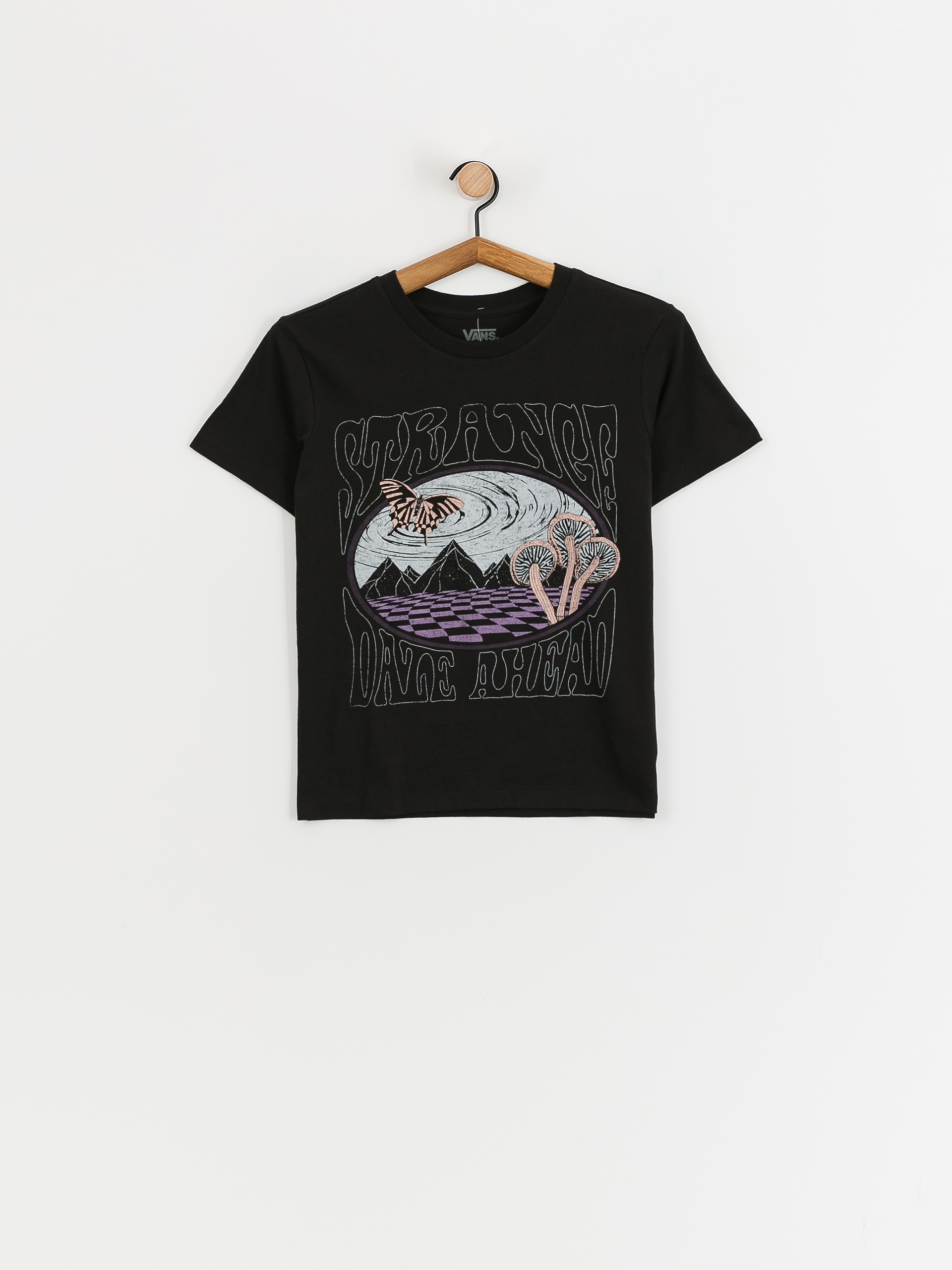 Tricou Vans Dazed Strange Crew Wmn (black)