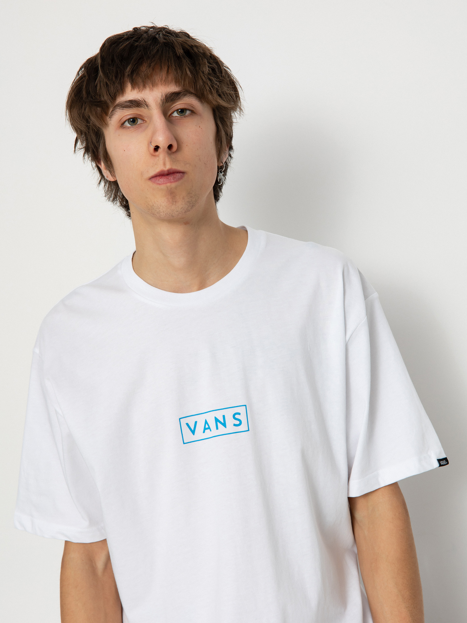 Tricou Vans Classic Easy Box (white/malibu blue)