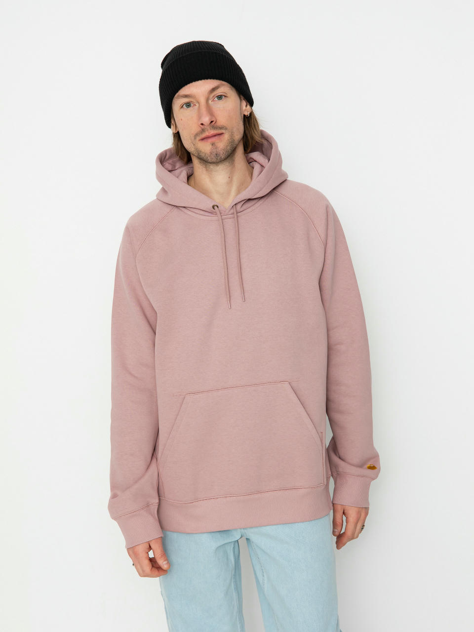 Hanorac cu glugă Carhartt WIP Chase HD (glassy pink/gold)