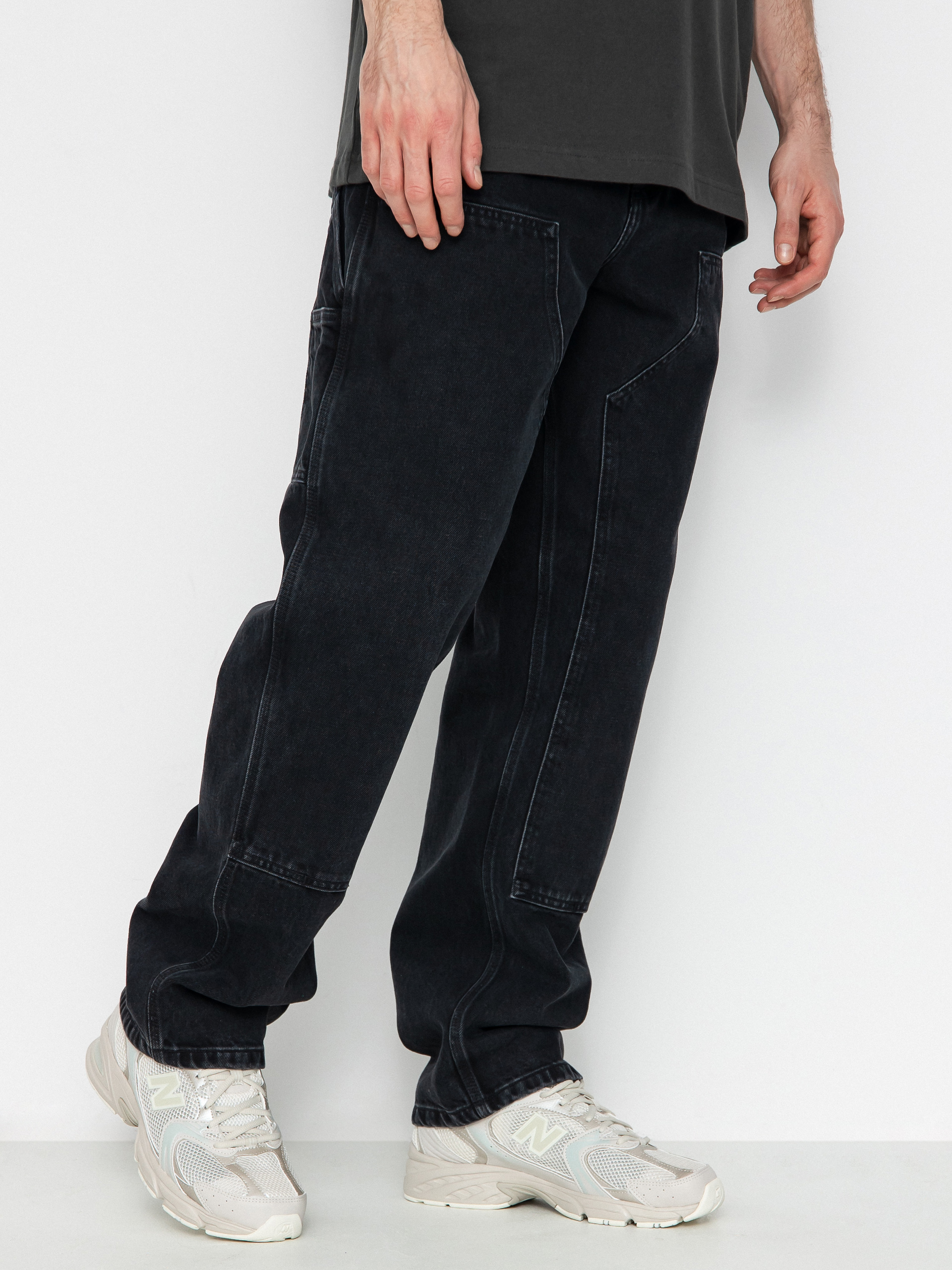 Pantaloni Carhartt WIP Double Knee - negru (black)