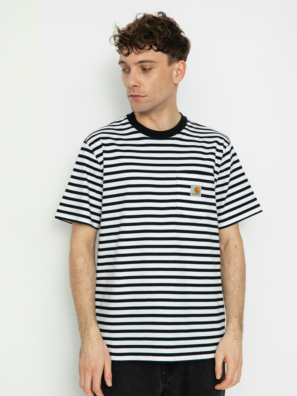 Tricou Carhartt WIP Seidler Pocket (seidler stripe/black/white)