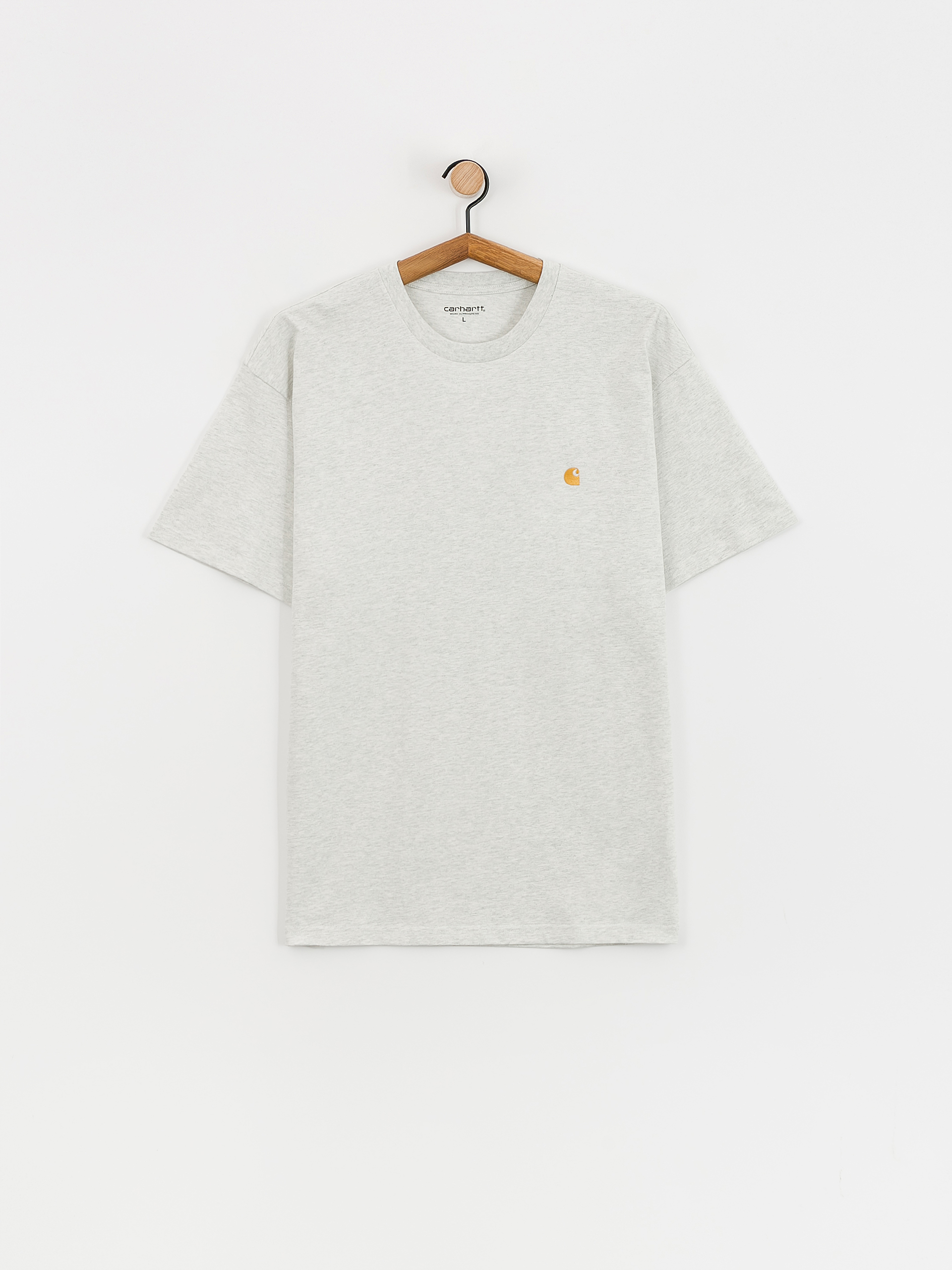 Tricou Carhartt WIP Chase (ash heather/gold)