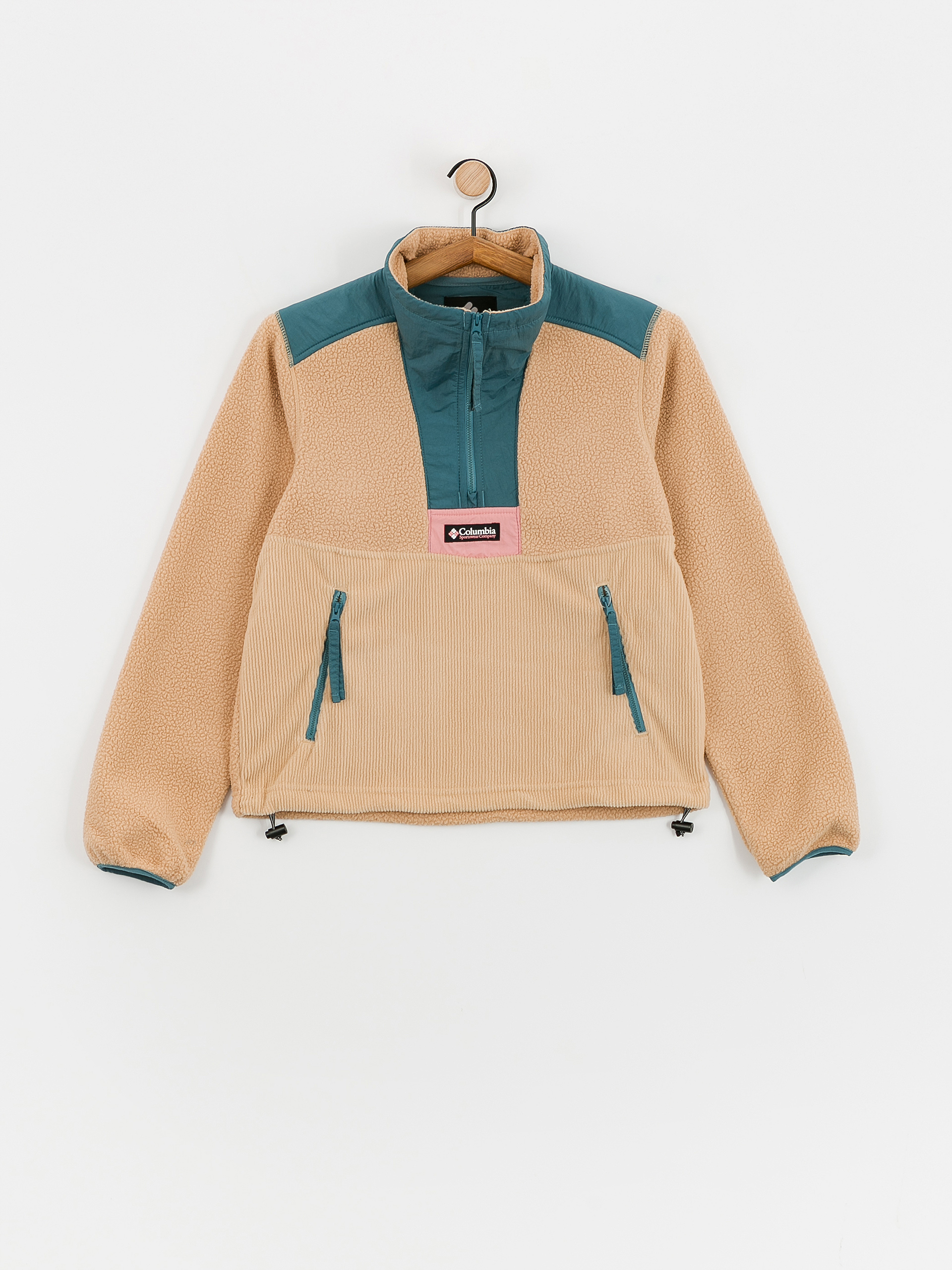 Hanorac din fleece Columbia Riptide Wmn (canoe/cloudburst/salmon rose)