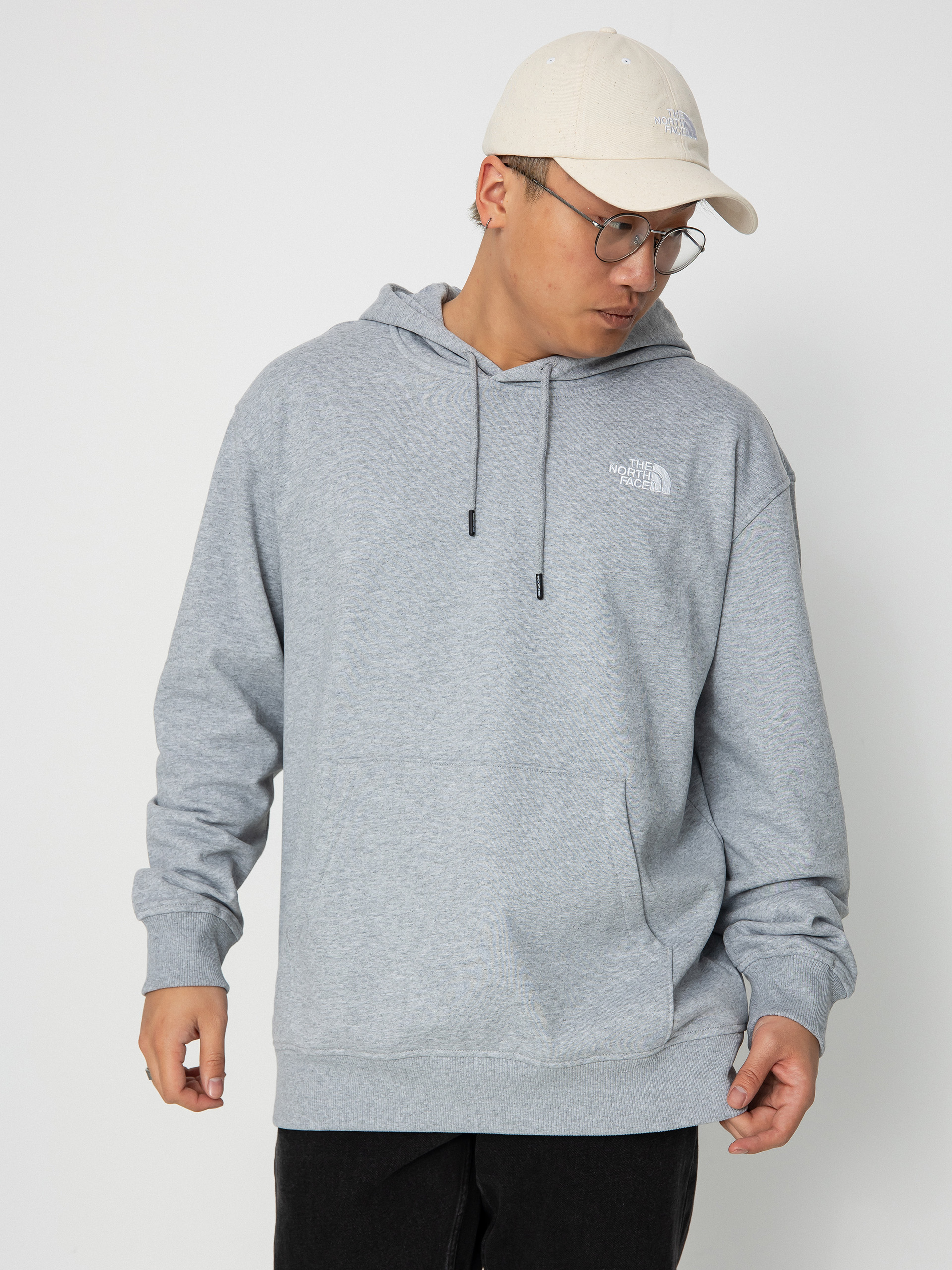 Hanorac cu glugă The North Face Essential HD (tnf light grey heather)