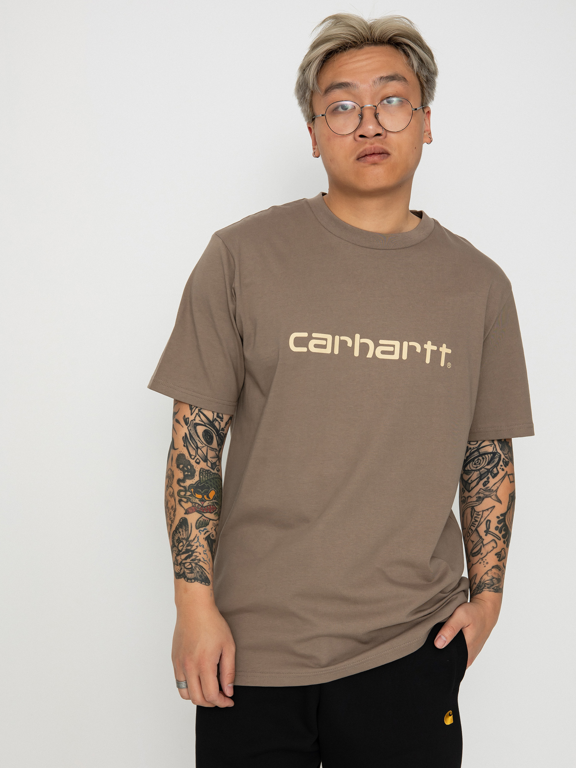 Tricou Carhartt WIP Script (branch/rattan)
