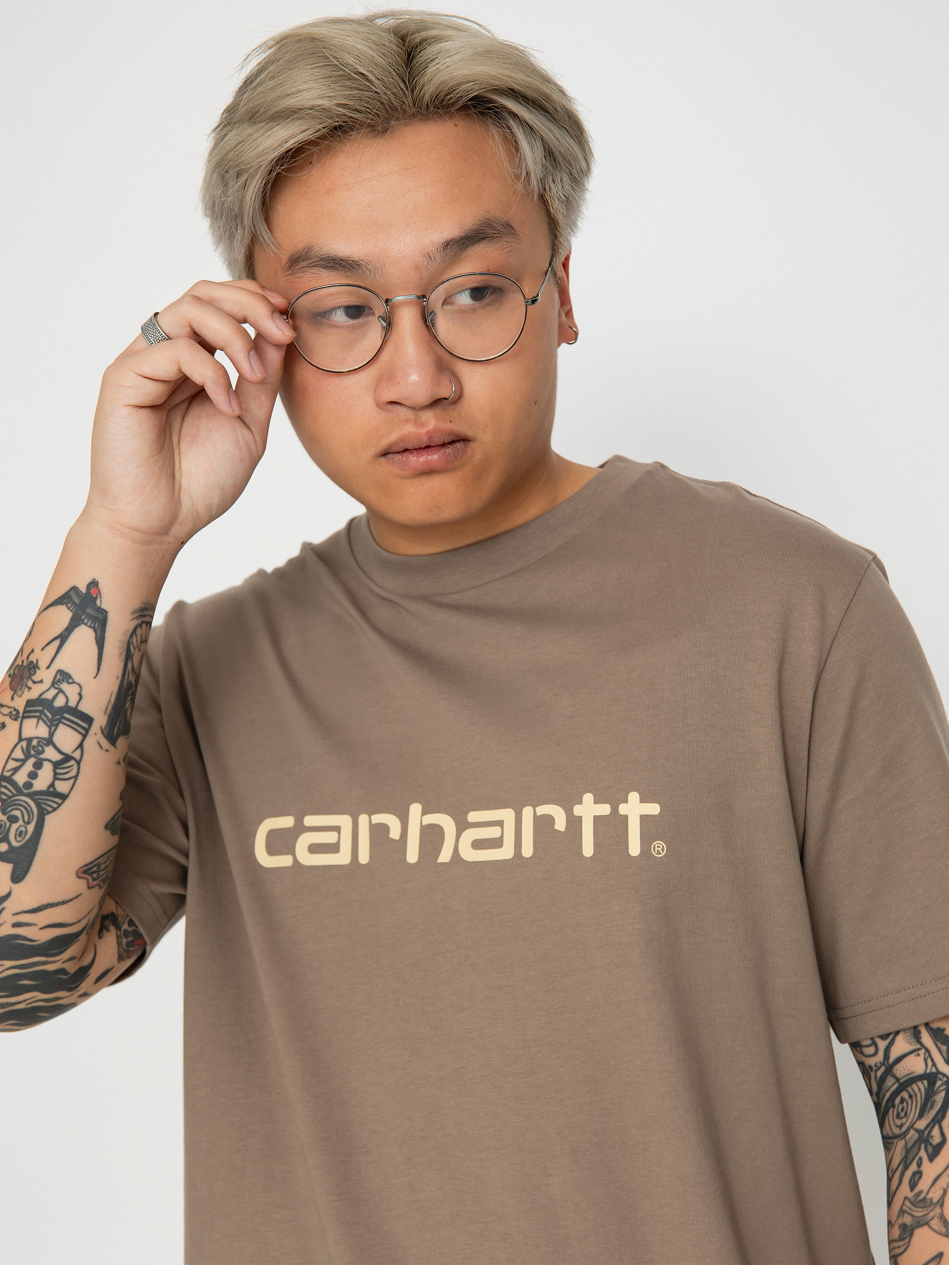 Tricou Carhartt WIP Script (branch/rattan)
