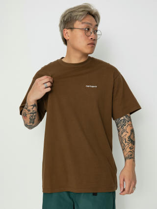 Tricou Carhartt WIP Script Embroidery (lumber/white)