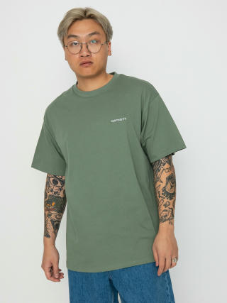 Tricou Carhartt WIP Script Embroidery (park/white)