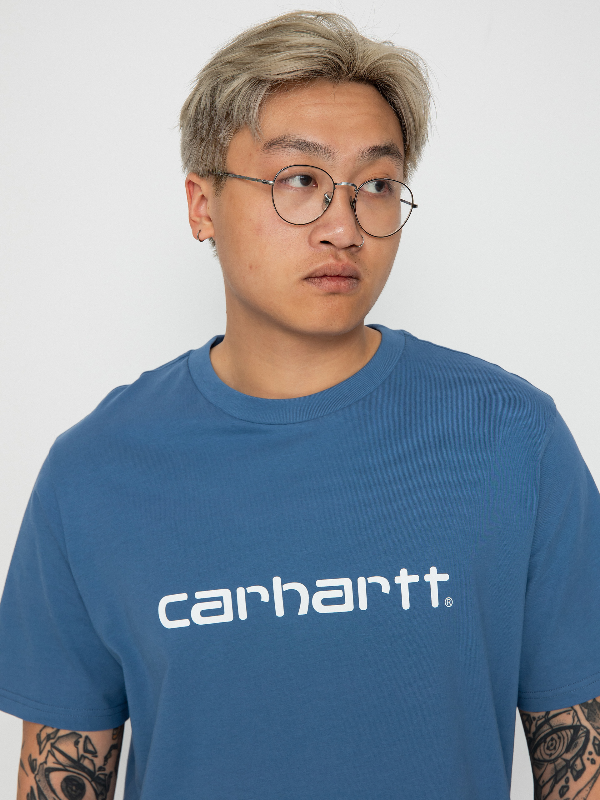 Tricou Carhartt WIP Script (sorrent/white)