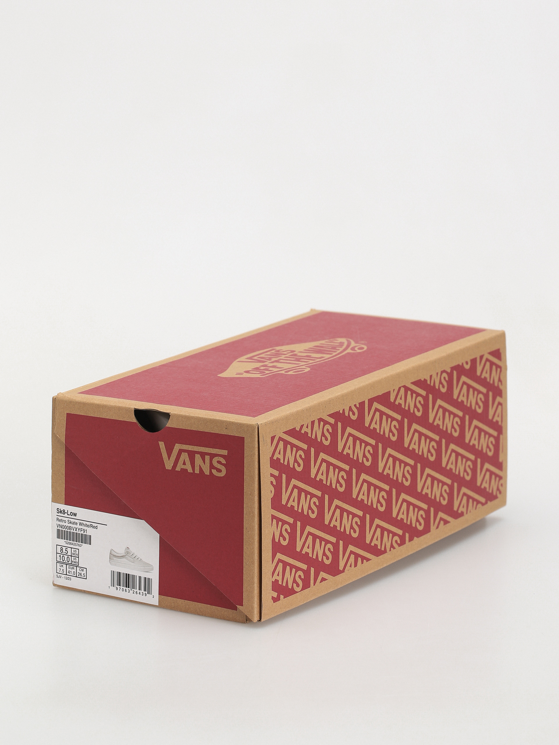 Pantofi Vans Sk8 Low (retro skate white/red)