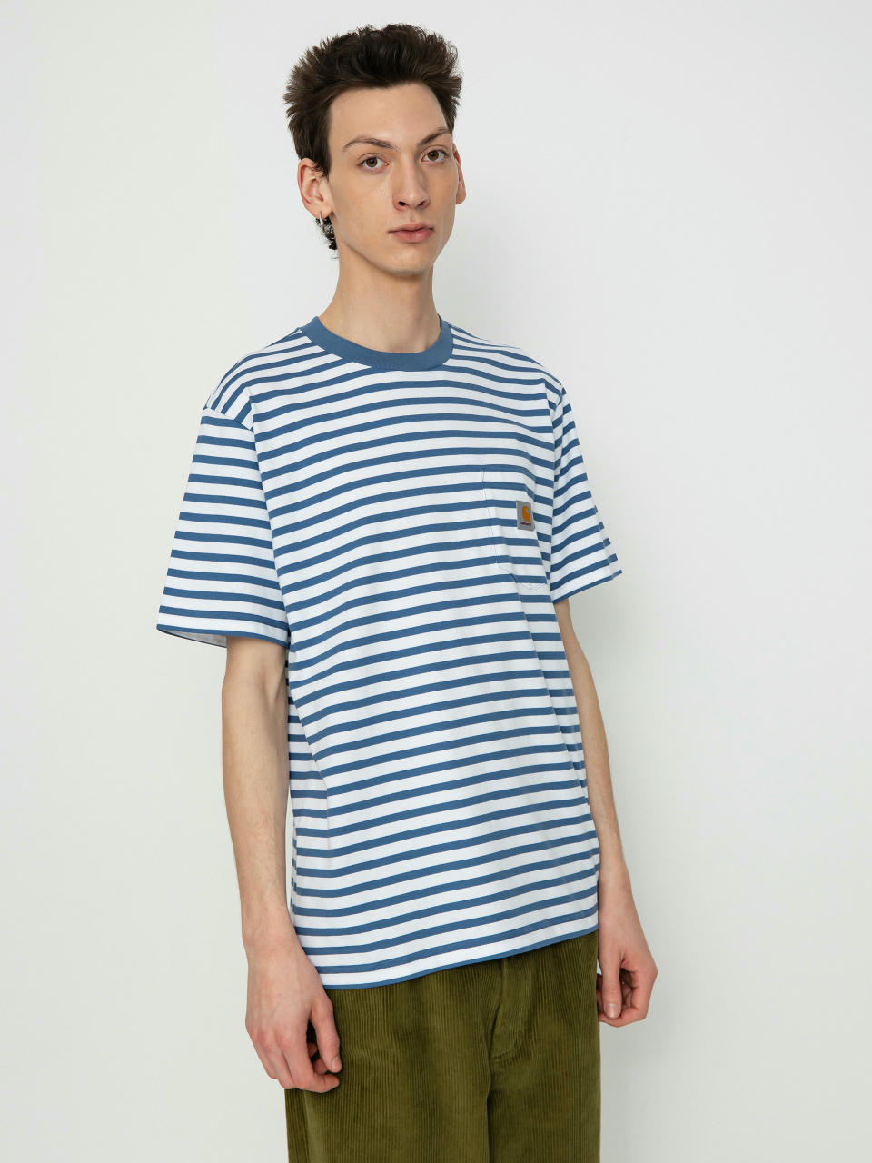 Tricou Carhartt WIP Seidler Pocket (seidler stripe/sorrent/white)