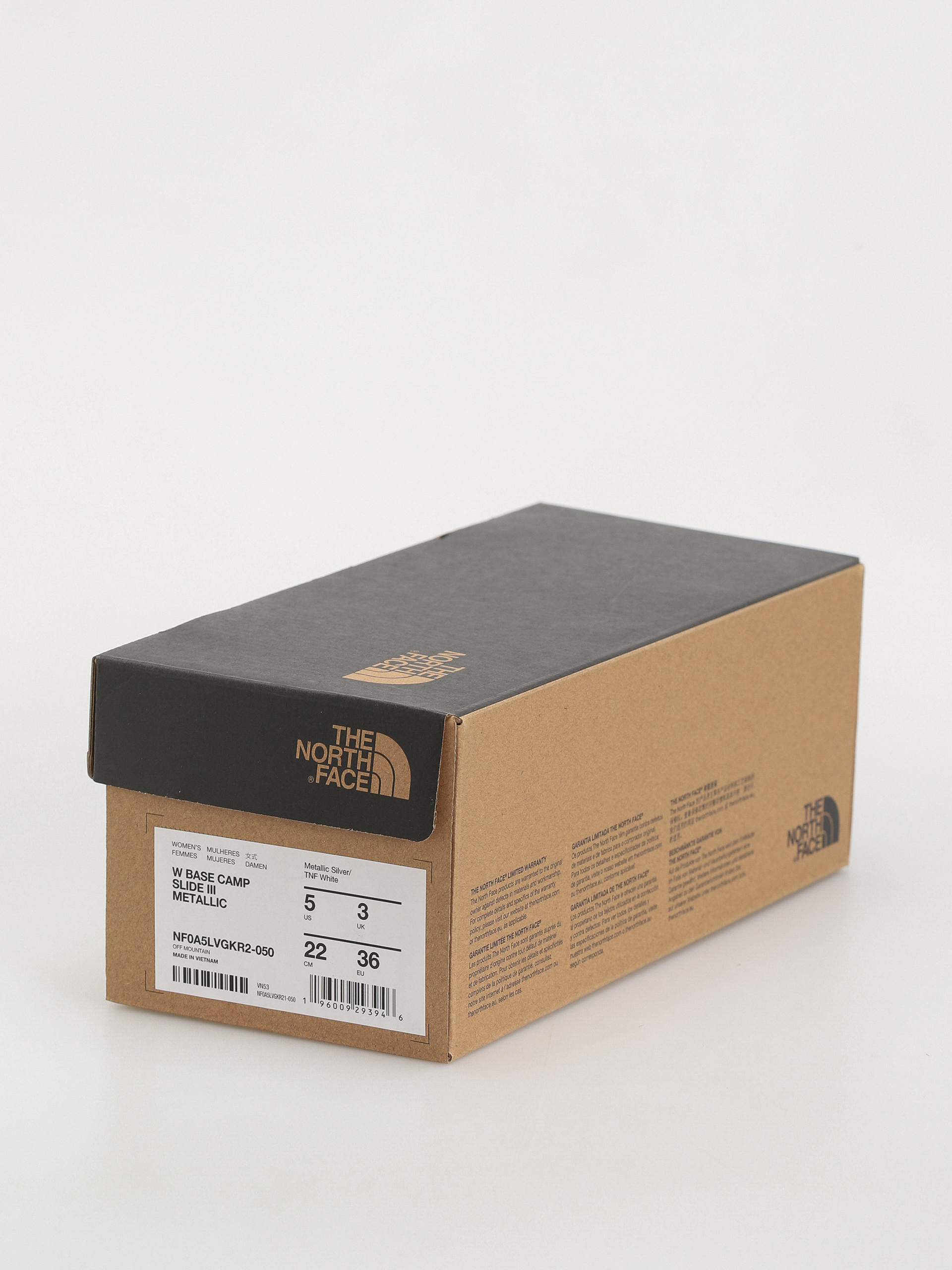 Șlapi The North Face Base Camp III Metallic Wmn (metallic silver/tnf white)