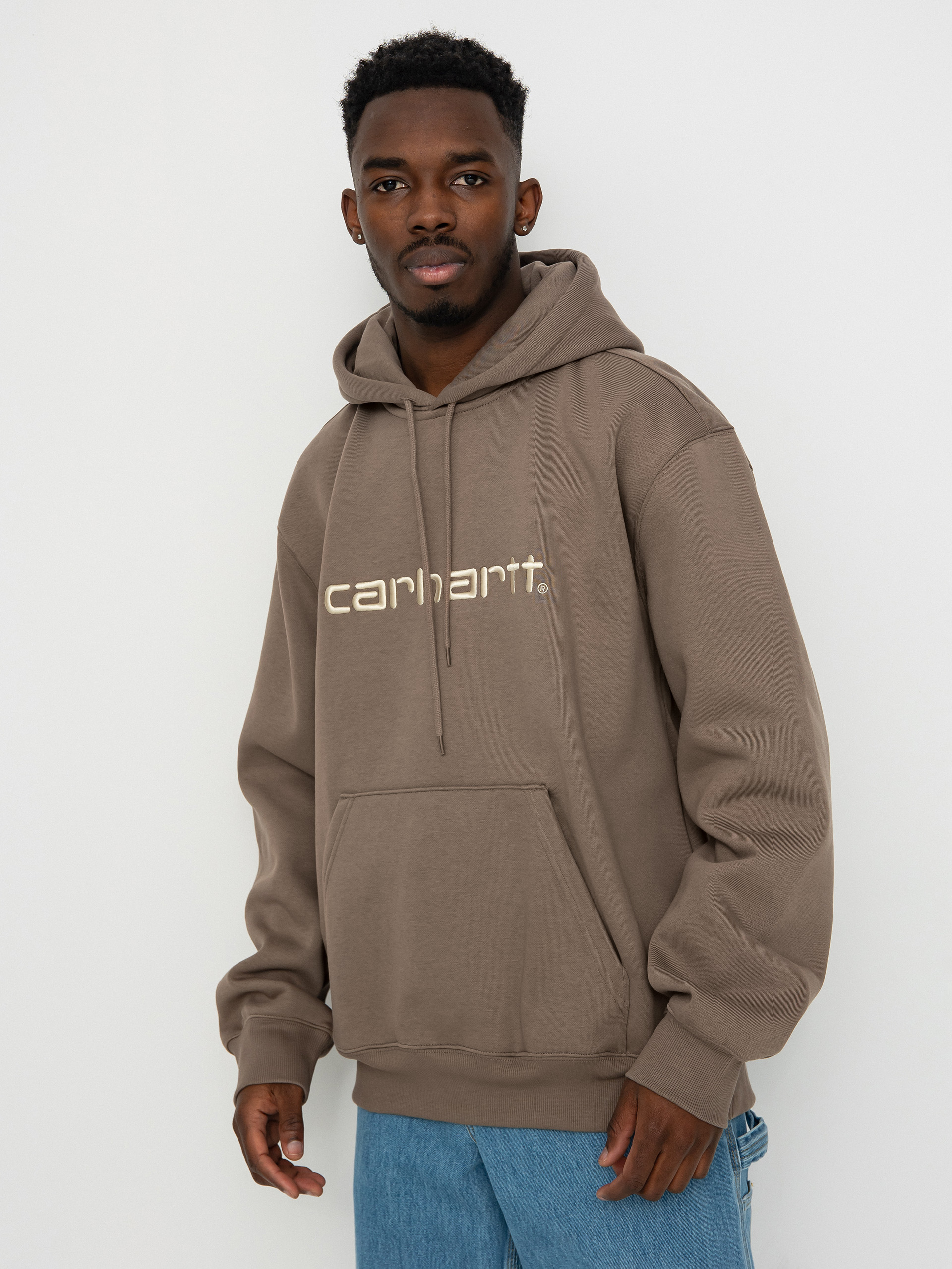 Hanorac cu glugă Carhartt WIP Carhartt HD (branch/rattan)