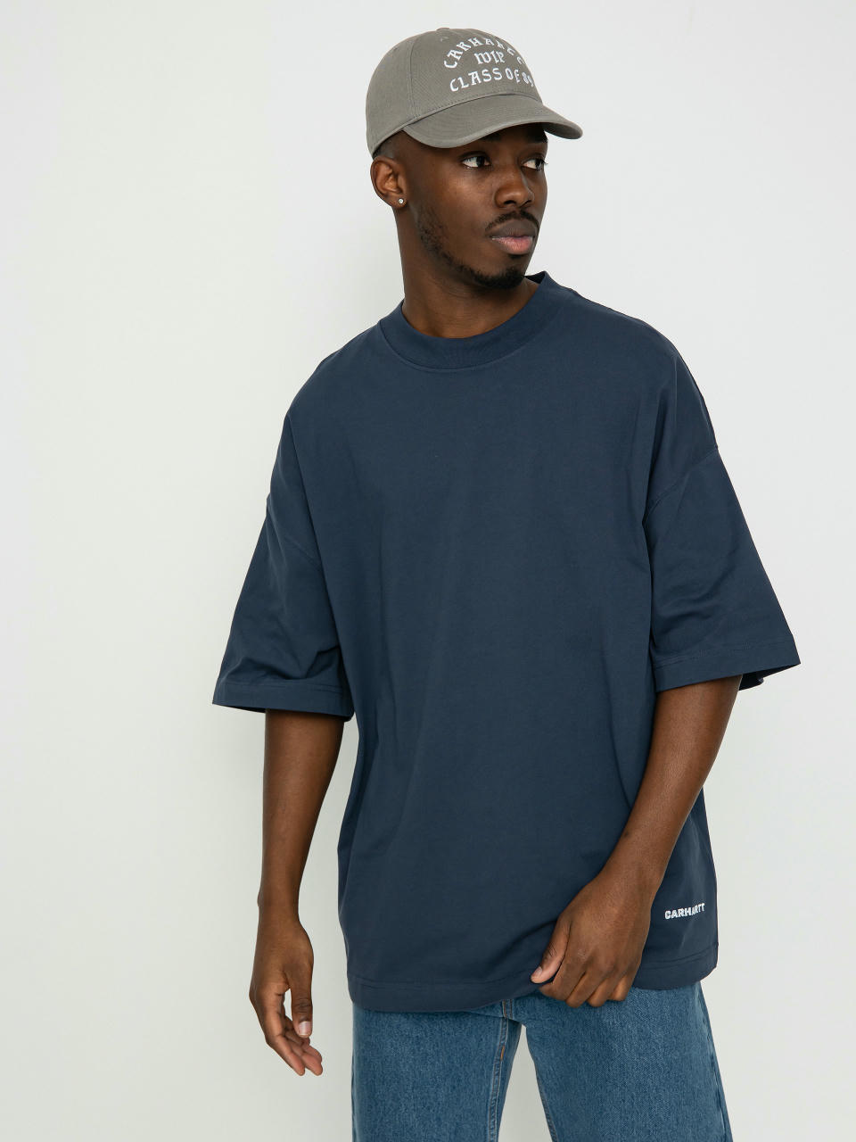 Tricou Carhartt WIP Link Script (blue/white)