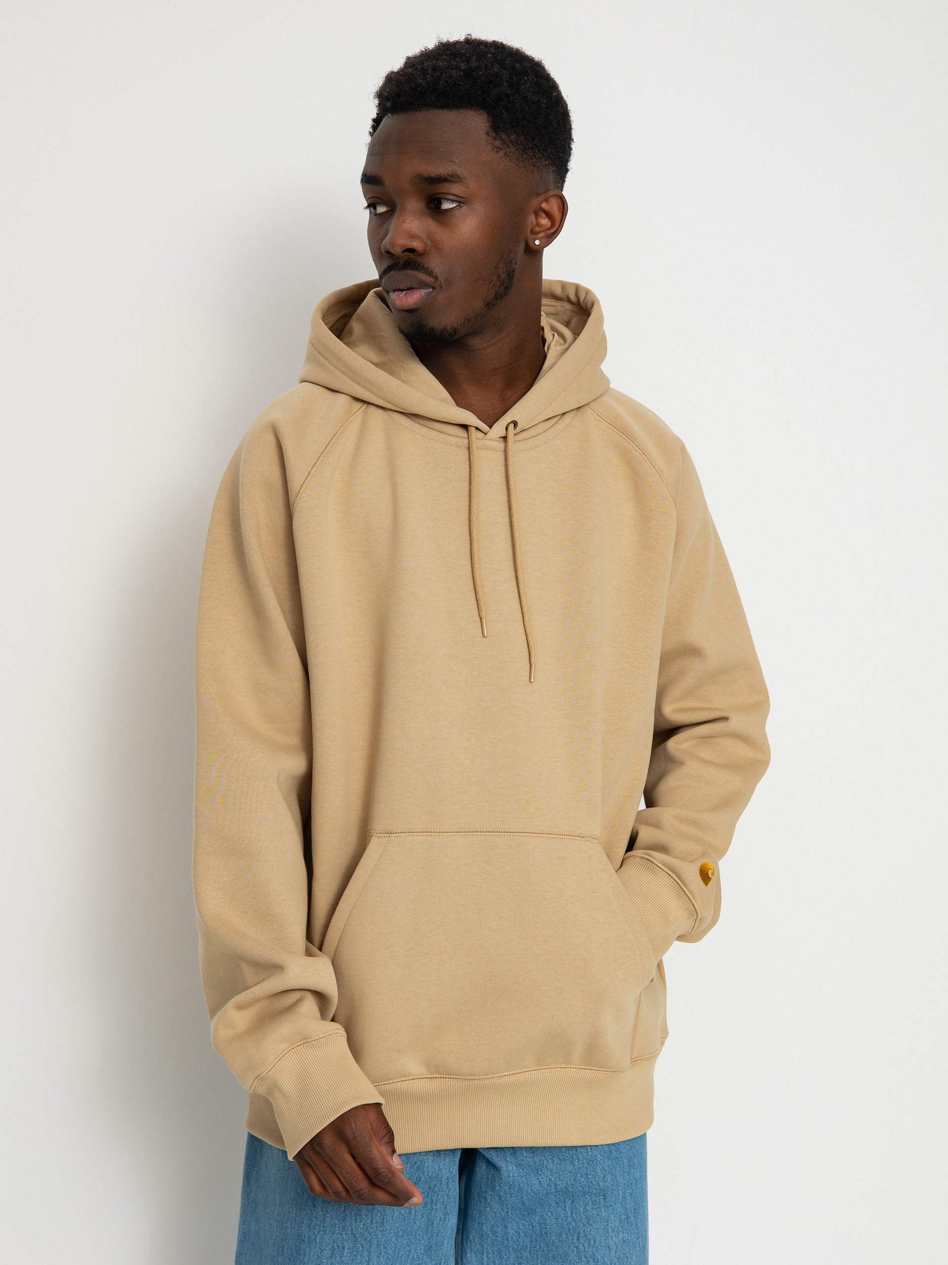 Hanorac cu glugă Carhartt WIP Chase HD (sable/gold)