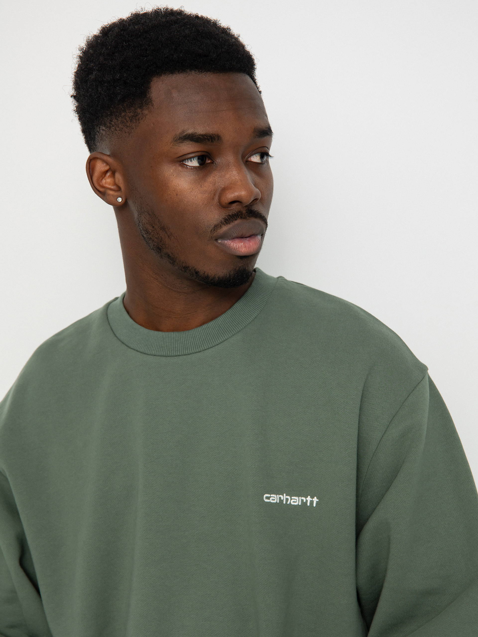 Hanorac Carhartt WIP Script Embroidery (park/white)