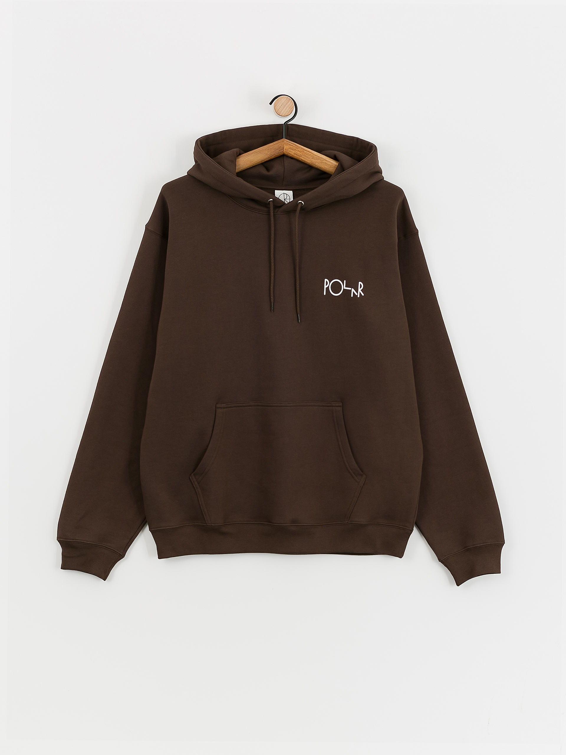 Hanorac cu glugă Polar Skate Dave Hoodie Stroke Logo HD (chocolate)