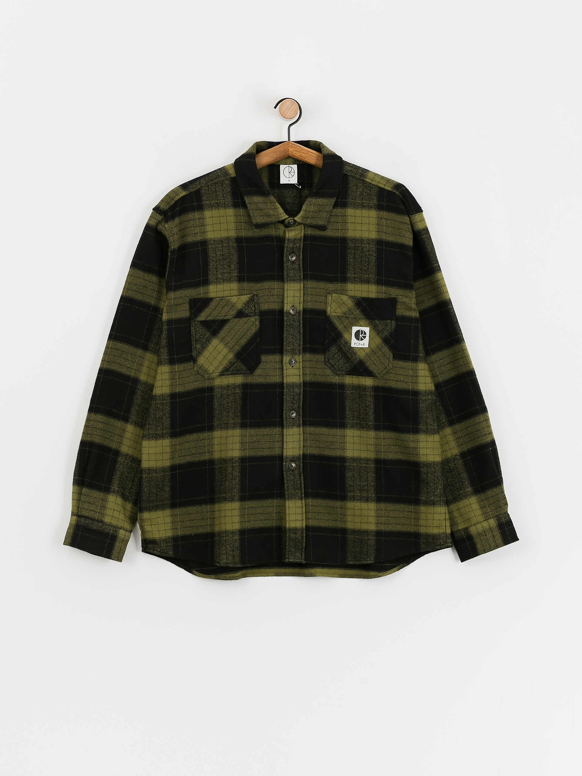 Cămașă Polar Skate Mike Flannel (black/army green)
