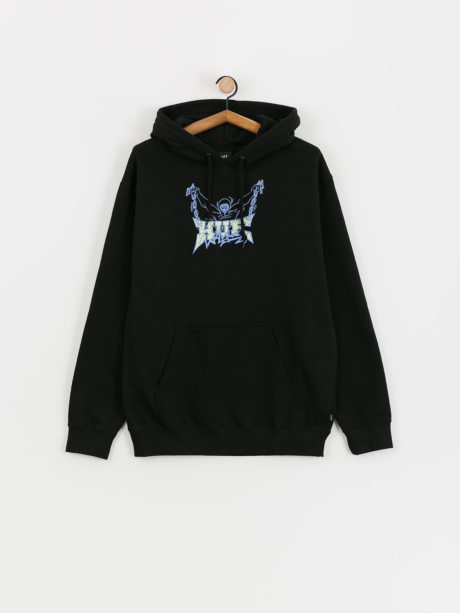 Hanorac cu glugă HUF Zine HD (black)