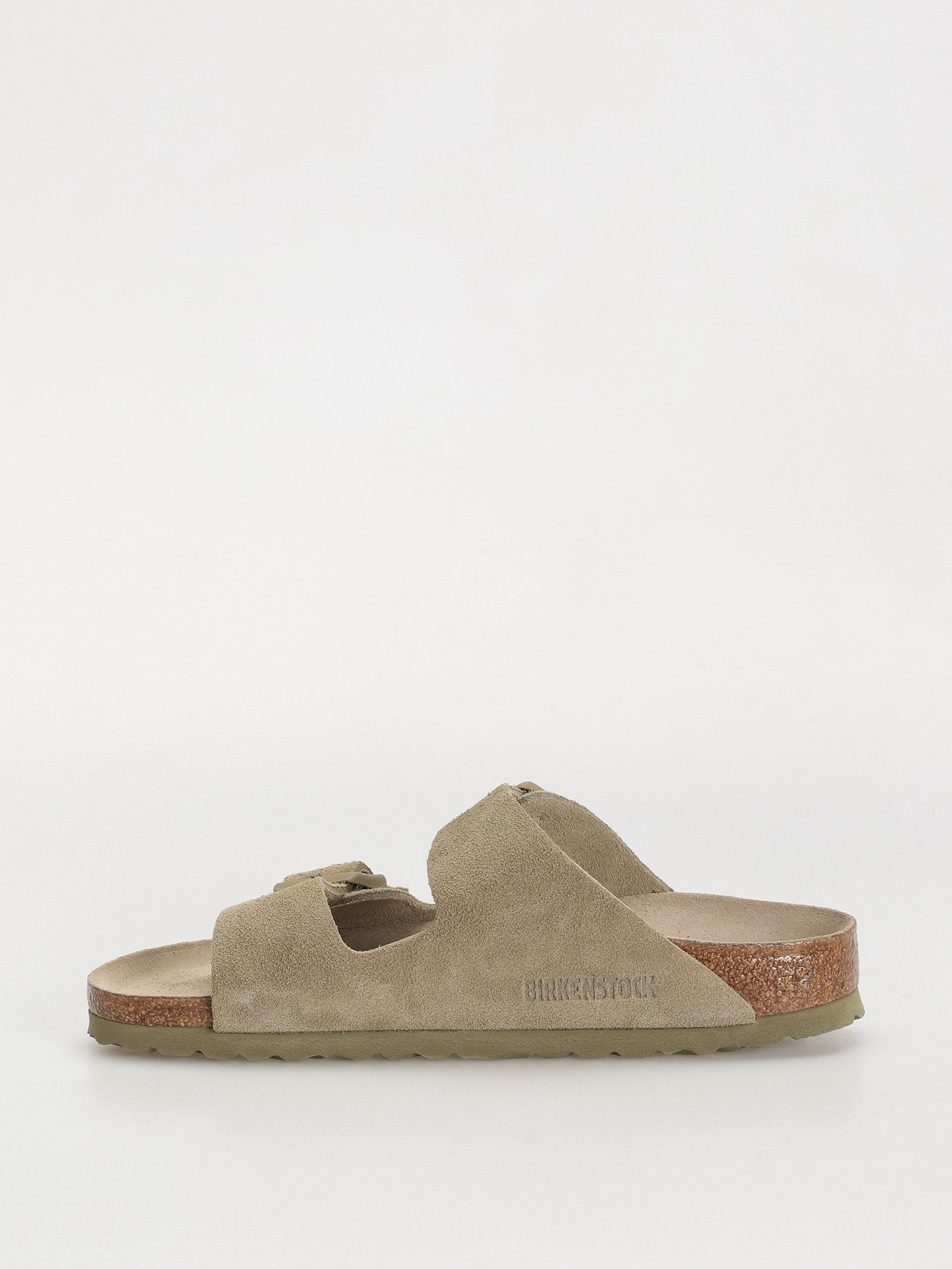Șlapi Birkenstock Arizona Suede Leather Narrow Wmn (faded khaki)