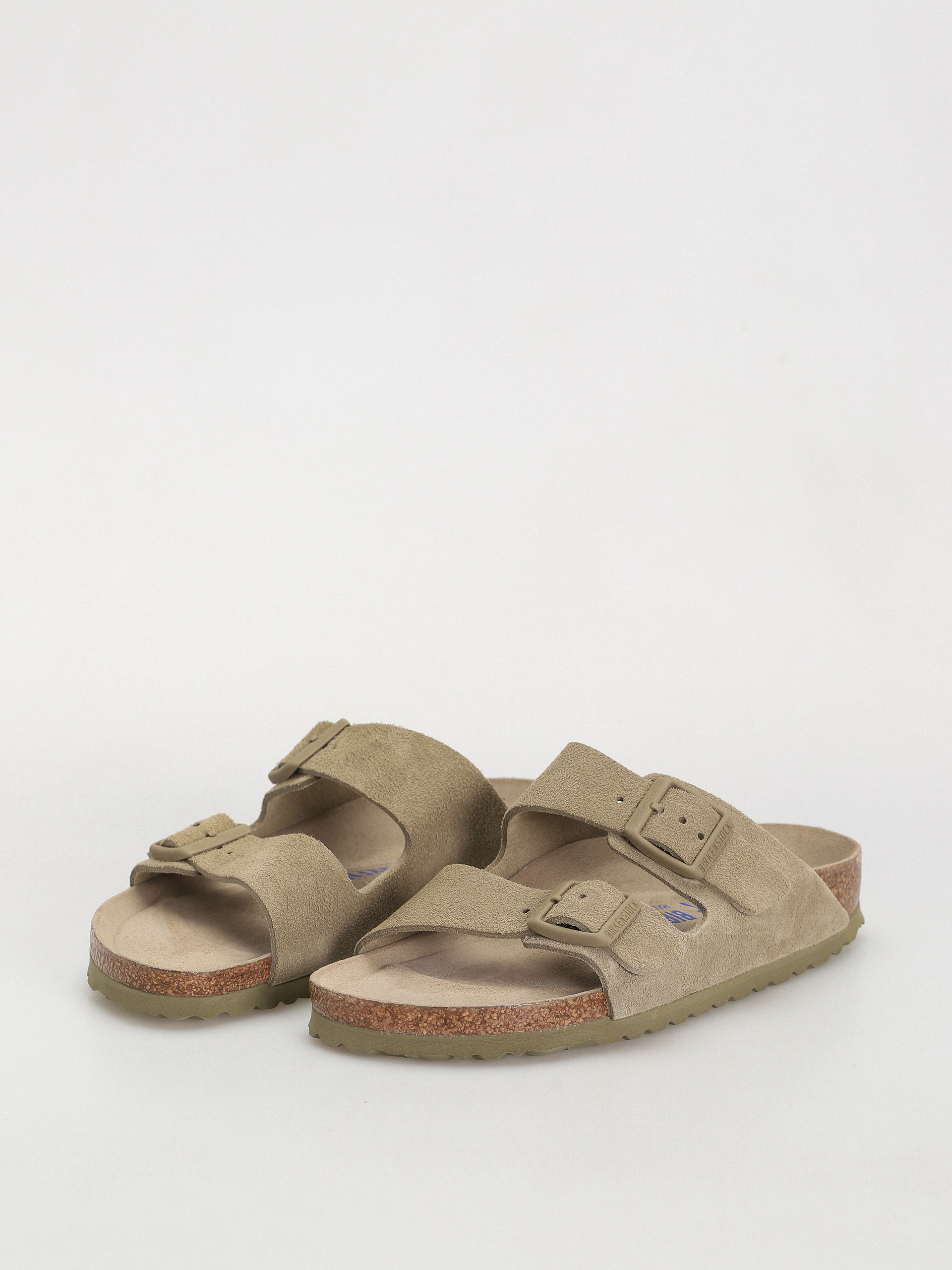 Șlapi Birkenstock Arizona Suede Leather Narrow Wmn (faded khaki)
