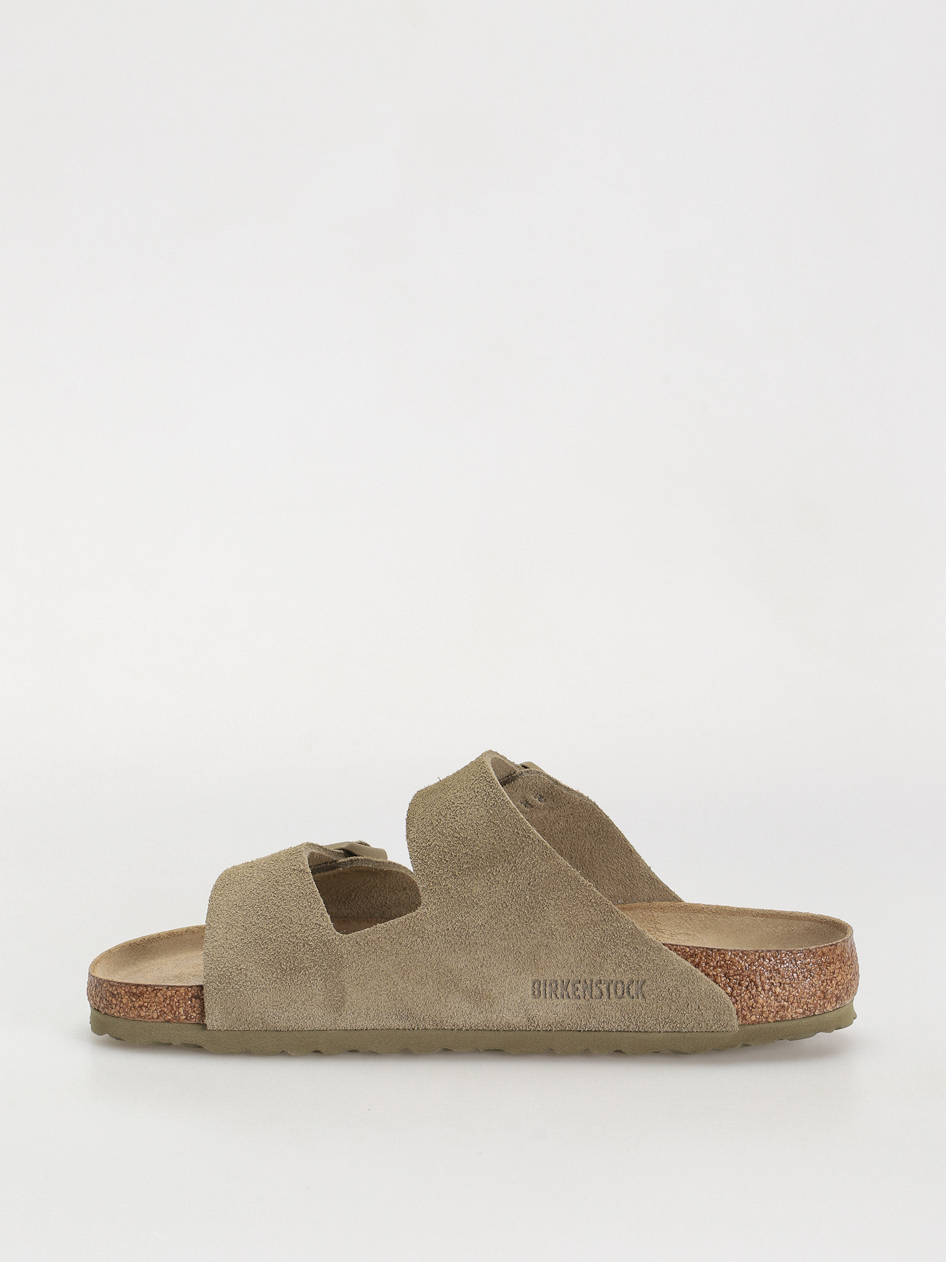 Șlapi Birkenstock Arizona Suede Leather Regular (faded khaki)