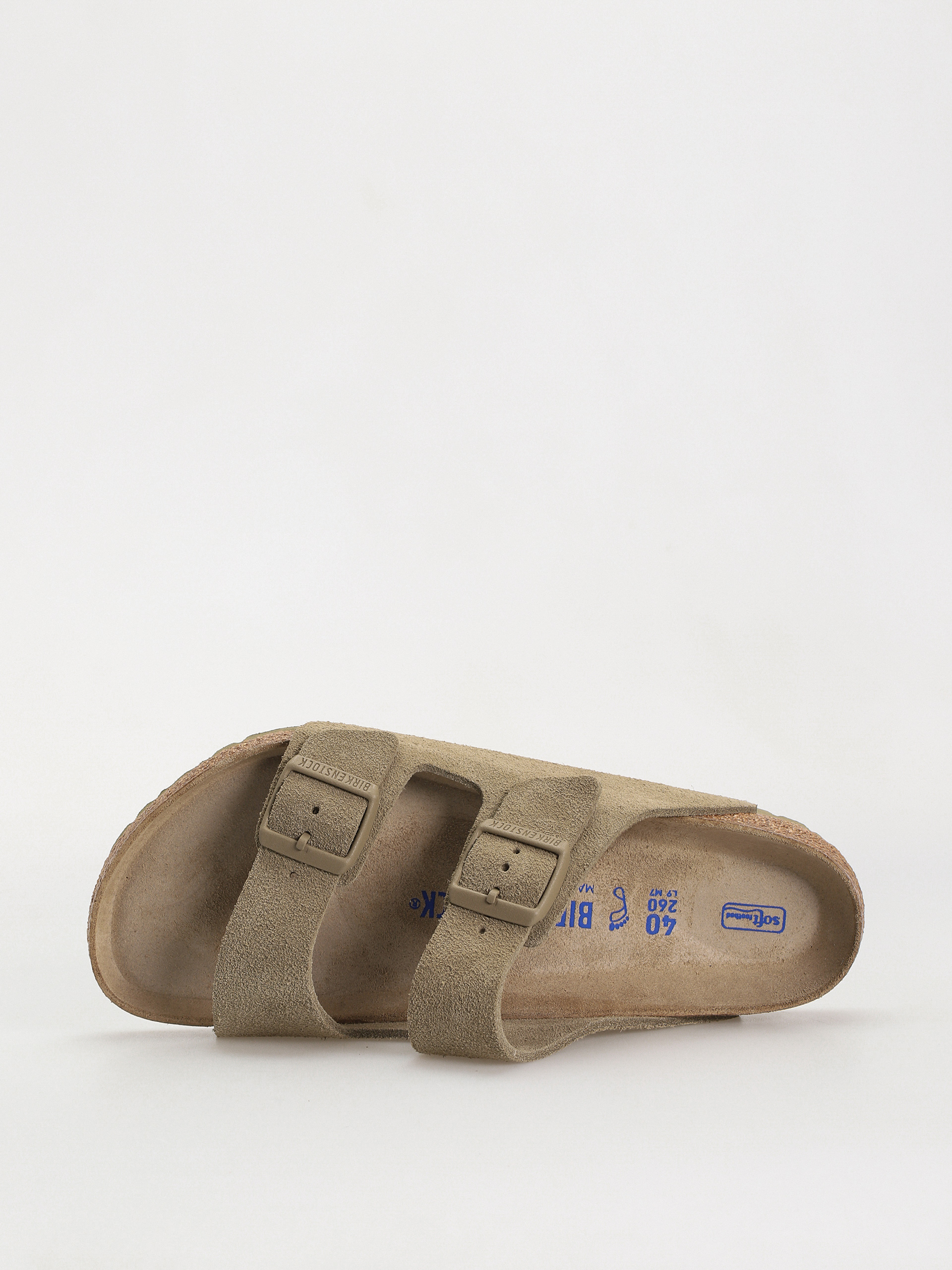 Șlapi Birkenstock Arizona Suede Leather Regular (faded khaki)