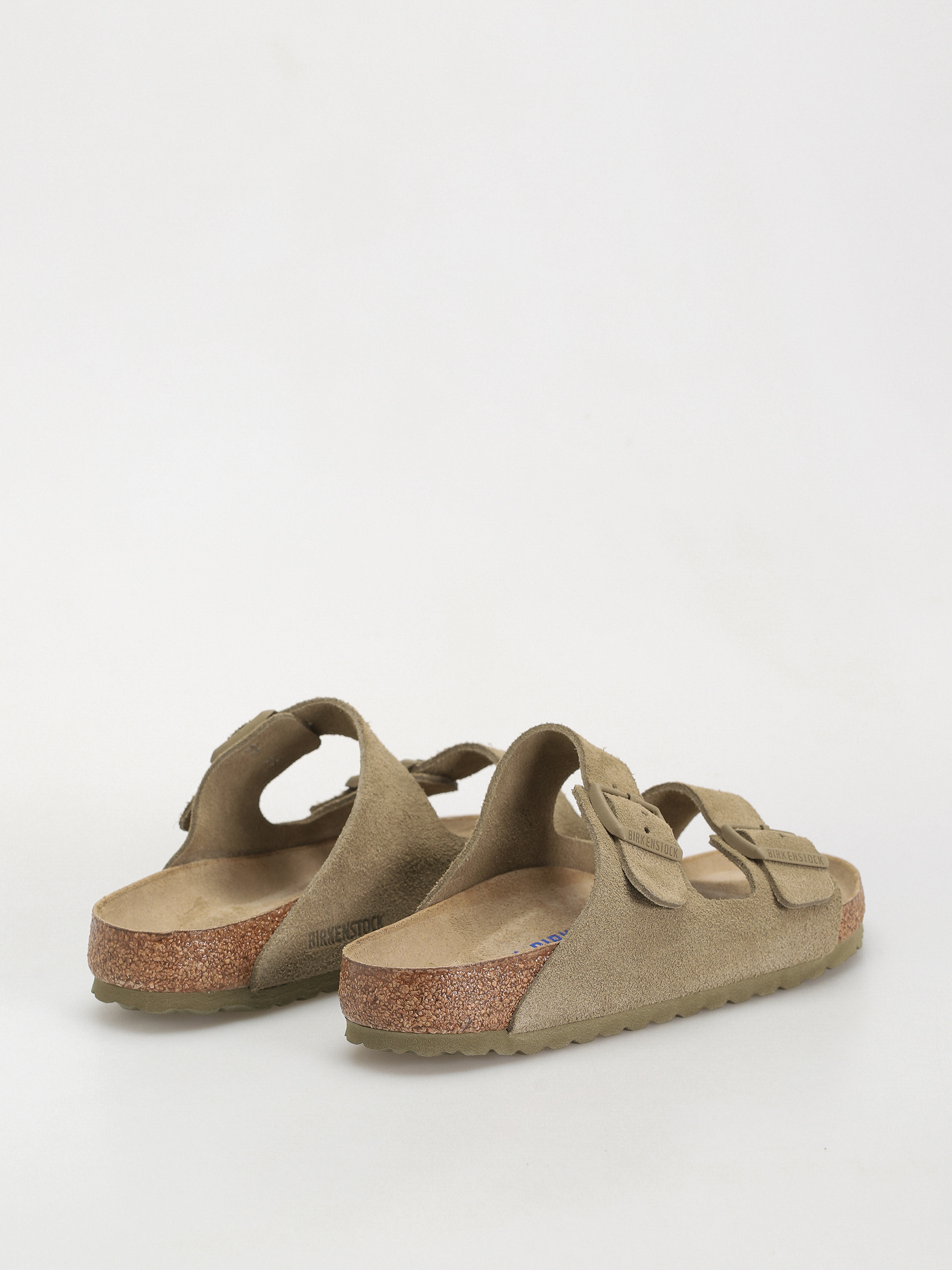 Șlapi Birkenstock Arizona Suede Leather Regular (faded khaki)