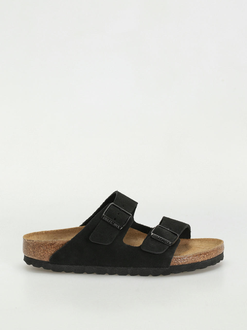 Șlapi Birkenstock Arizona Suede Leather Narrow Wmn (black)