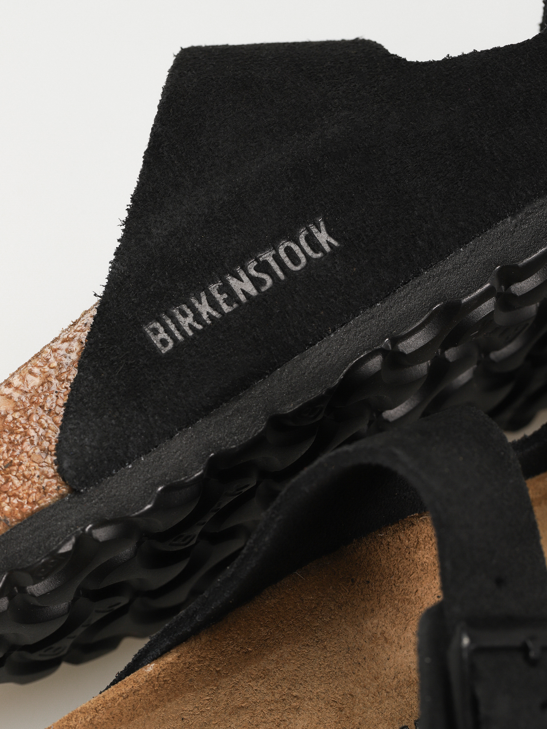 Șlapi Birkenstock Arizona Suede Leather Narrow Wmn (black)