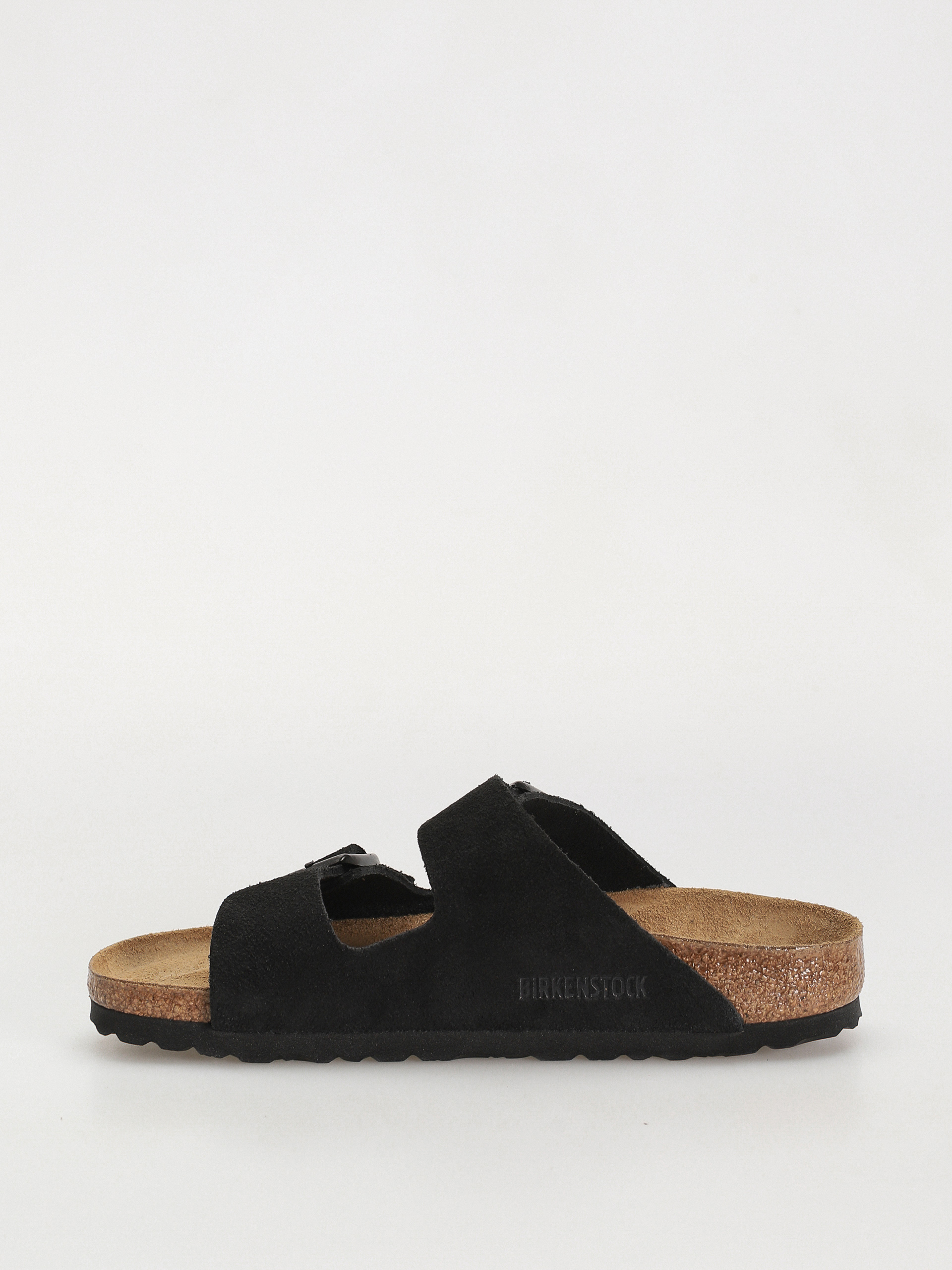 Șlapi Birkenstock Arizona Suede Leather Narrow Wmn (black)