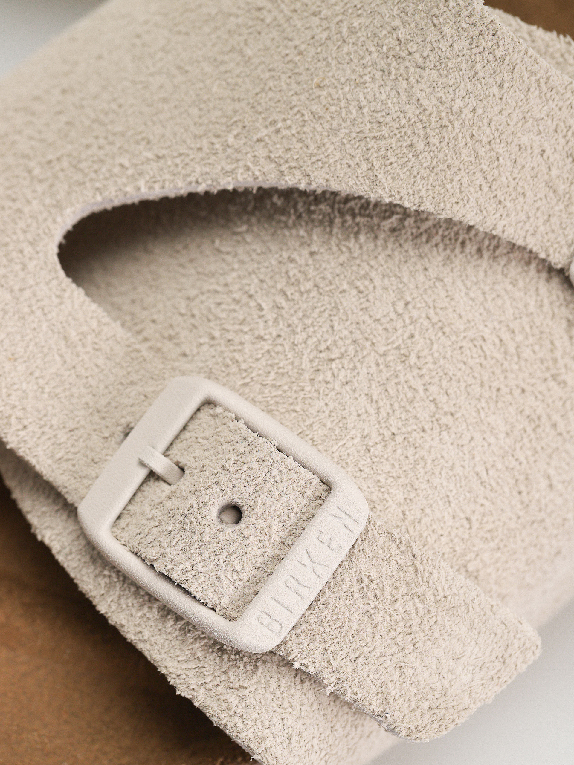 Șlapi Birkenstock Zurich Suede Leather Narrow Wmn (antique white)