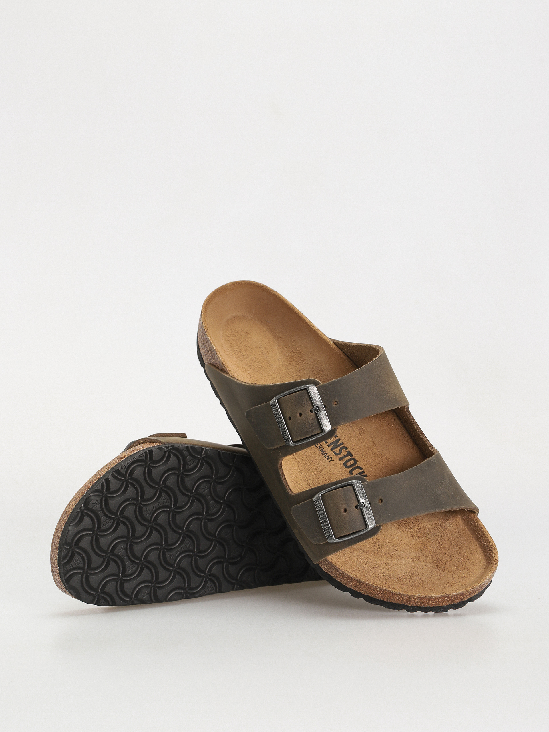 Șlapi Birkenstock Arizona Oiled Leather Regular (faded khaki)