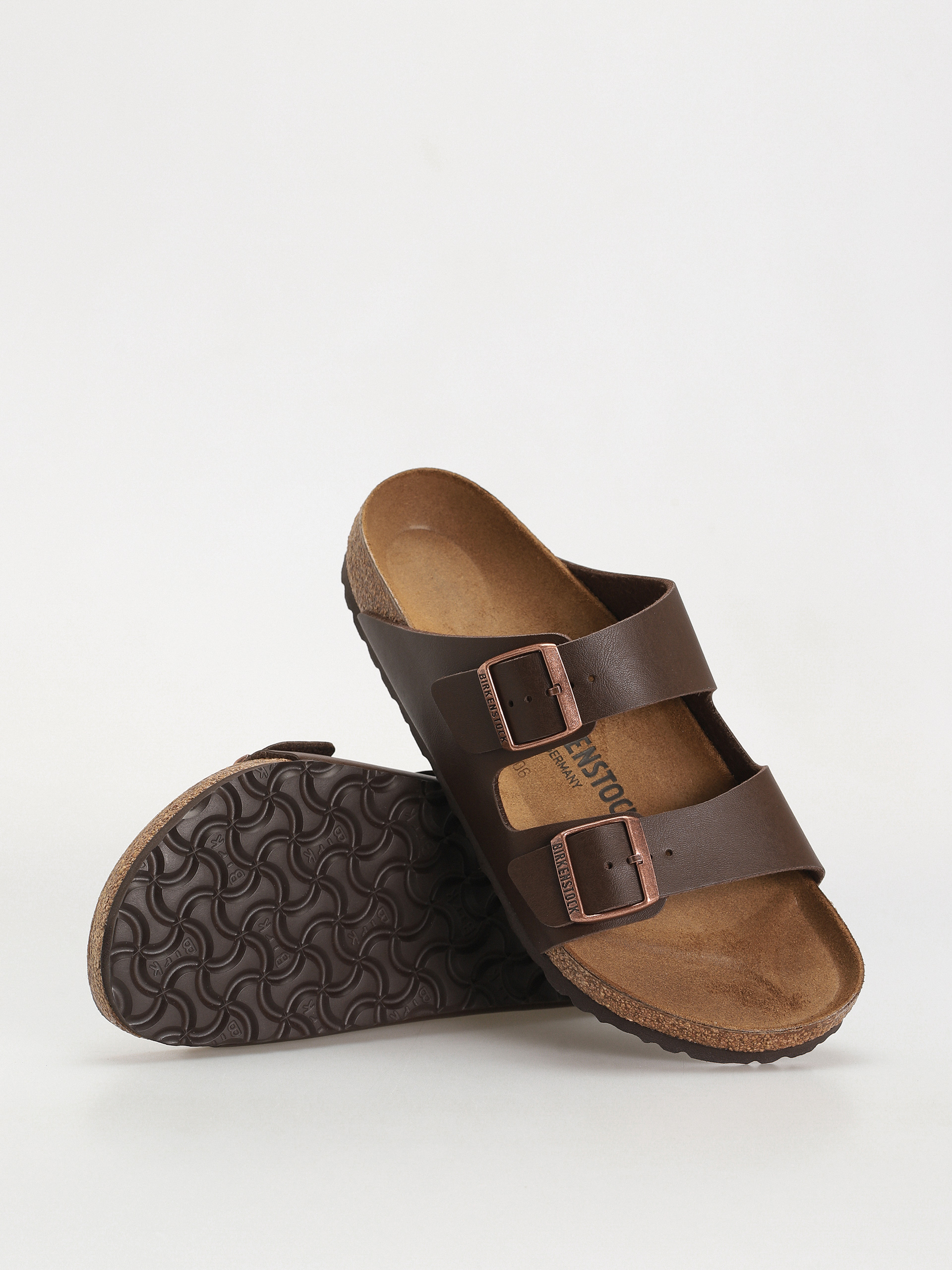 Șlapi Birkenstock Arizona Birko Flor Regular (dark brown)