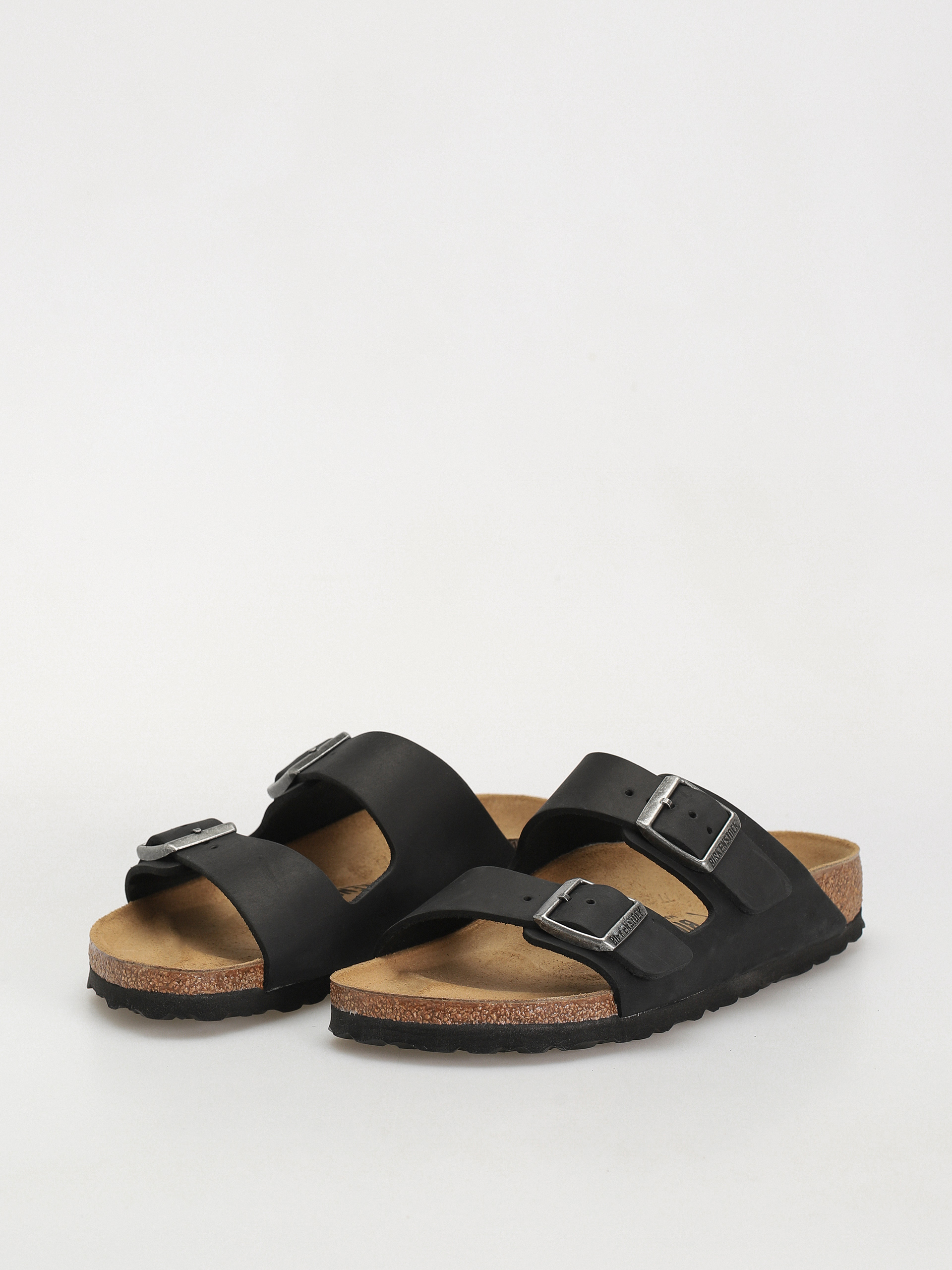 Șlapi Birkenstock Arizona Oiled Leather Narrow Wmn (black)