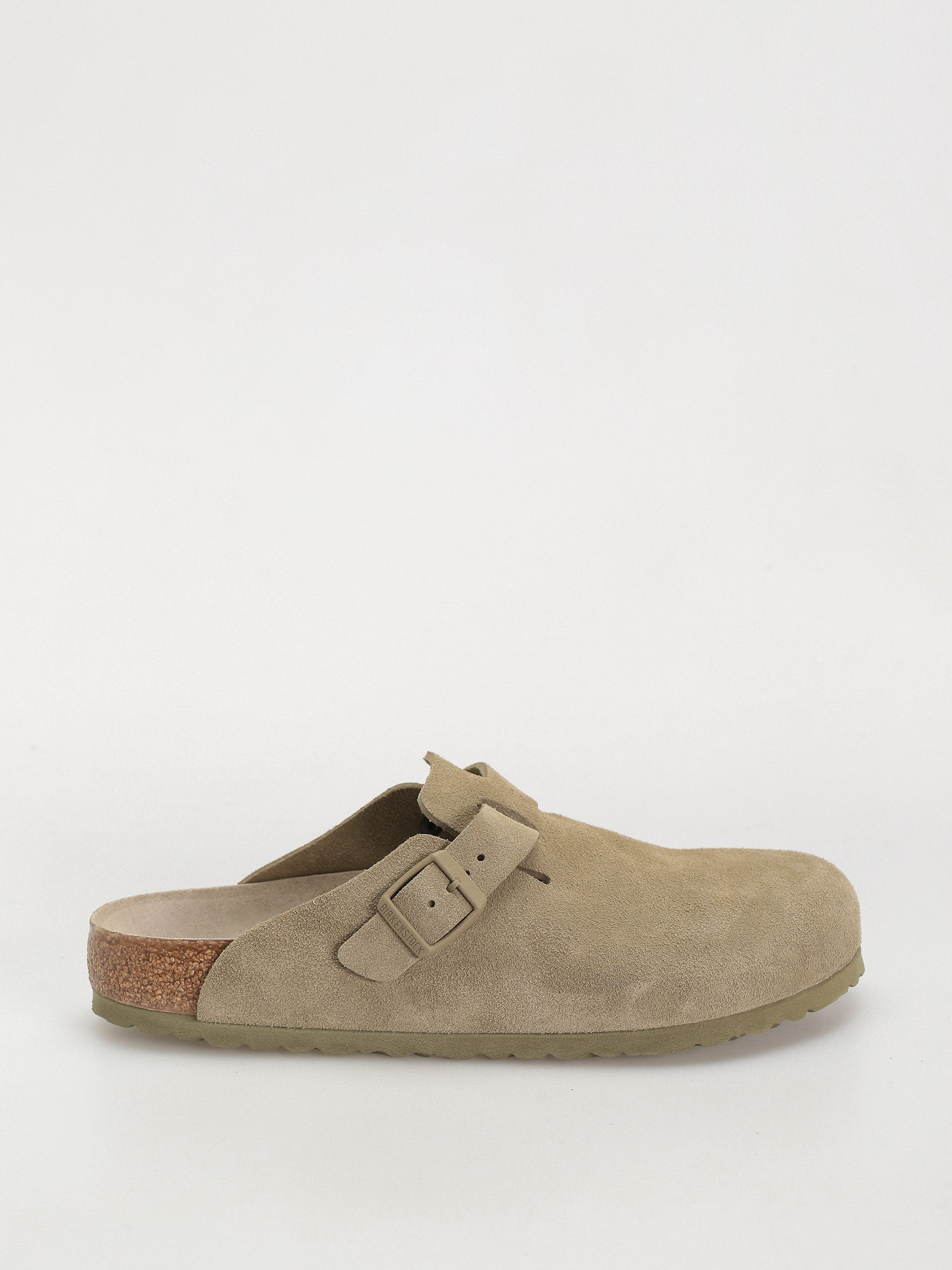 Șlapi Birkenstock Boston Suede Leather Regular (faded khaki)