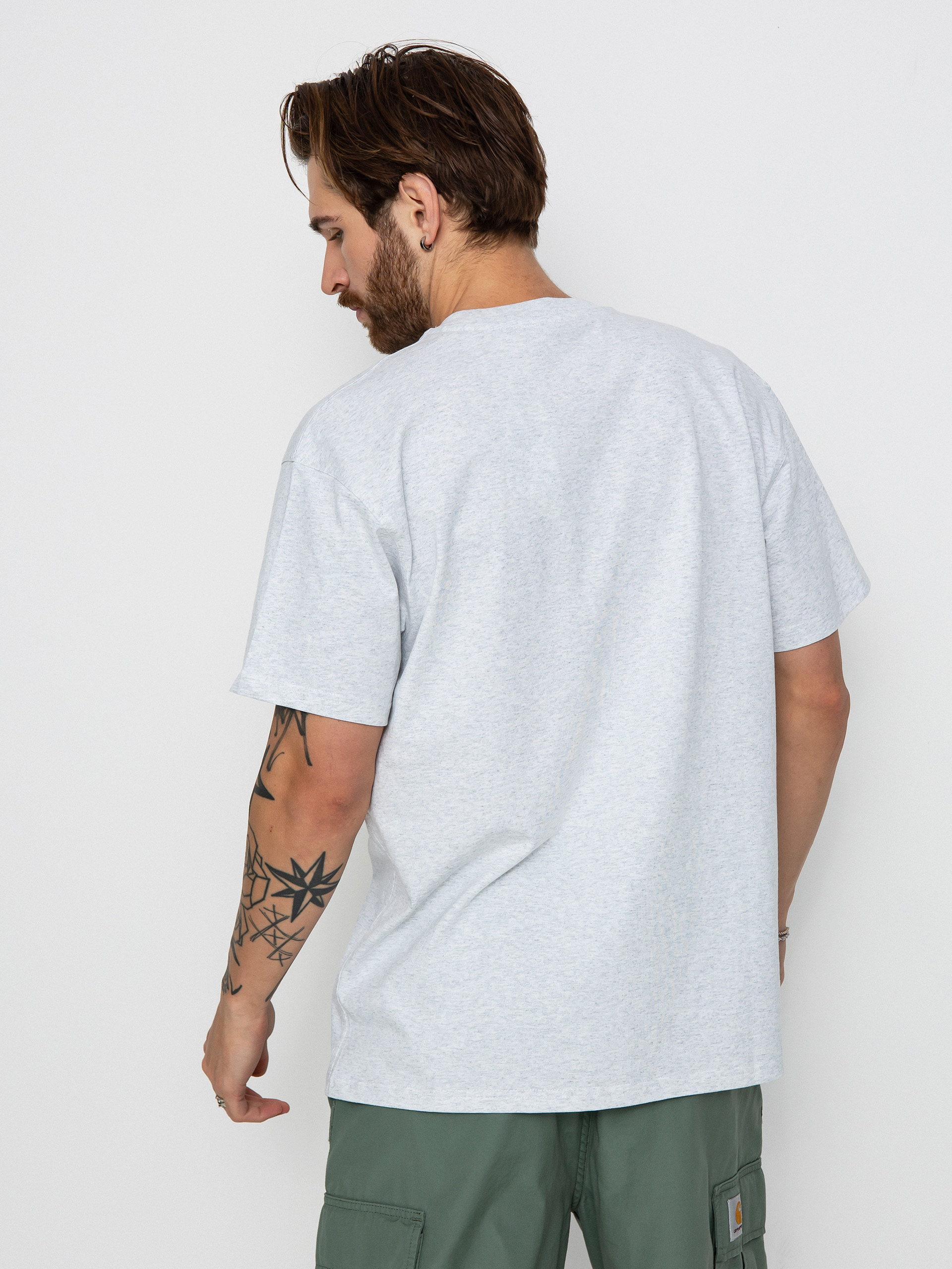 Tricou Carhartt WIP American Script (ash heather)