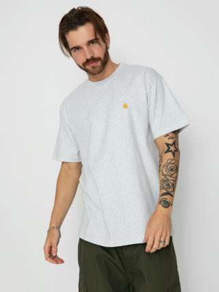 Tricou Carhartt WIP Chase (ash heather/gold)