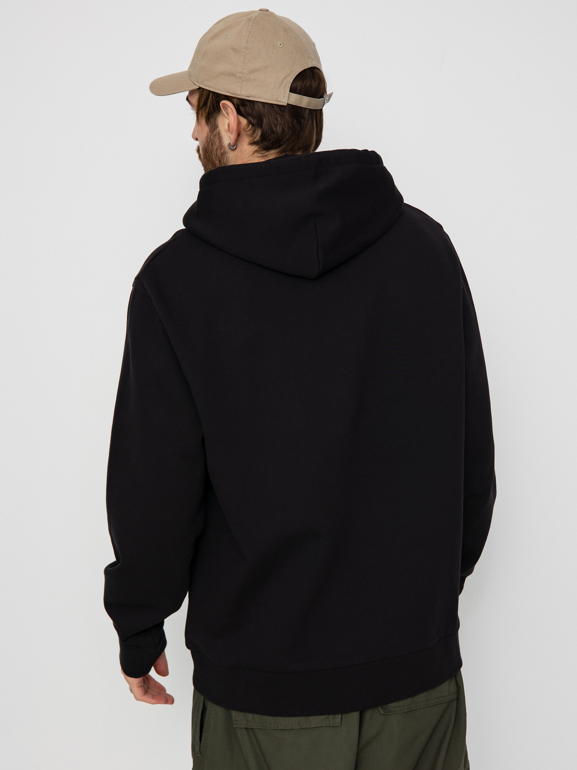 Hanorac cu glugă Carhartt WIP Script Embroidery HD (black/white)