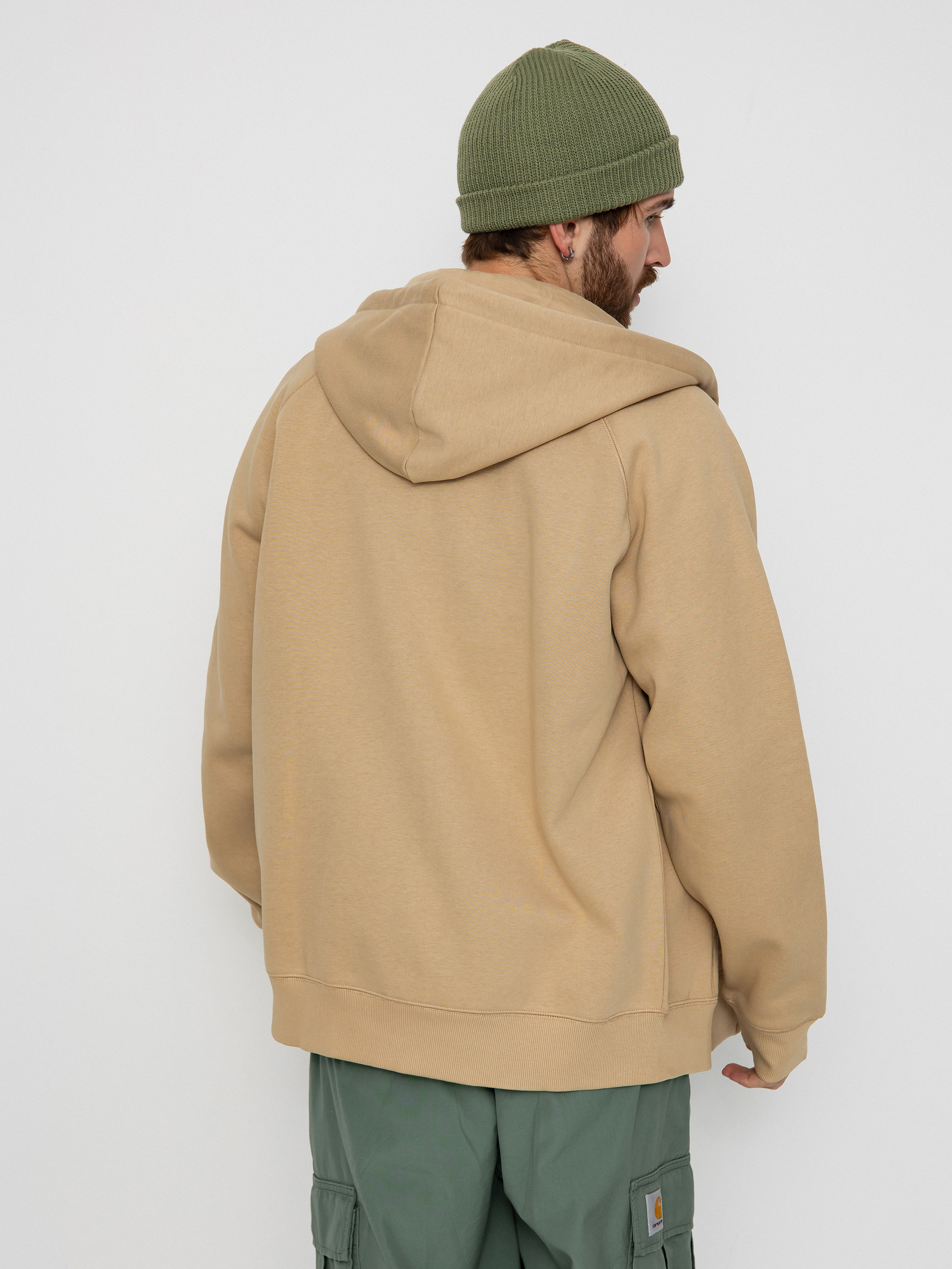 Hanorac cu glugă Carhartt WIP Chase ZHD (sable/gold)