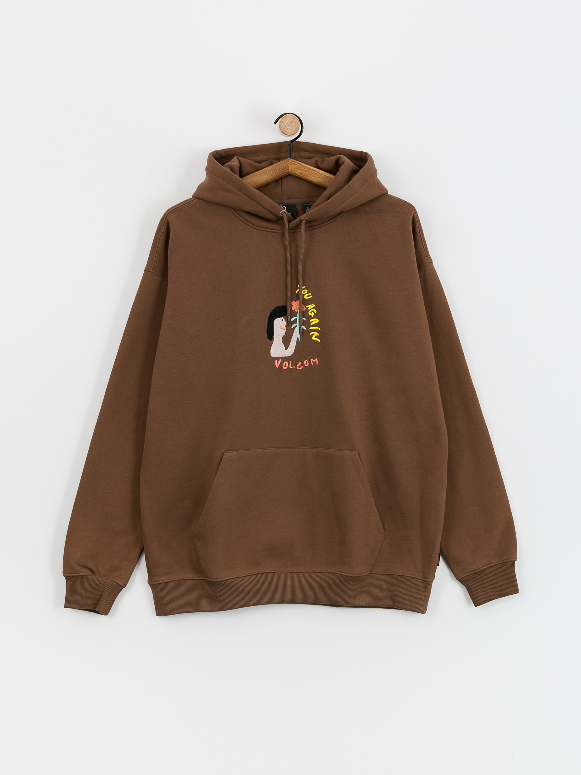 Hanorac cu glugă Volcom Fa Arthur Longo 1 HD (dark earth)
