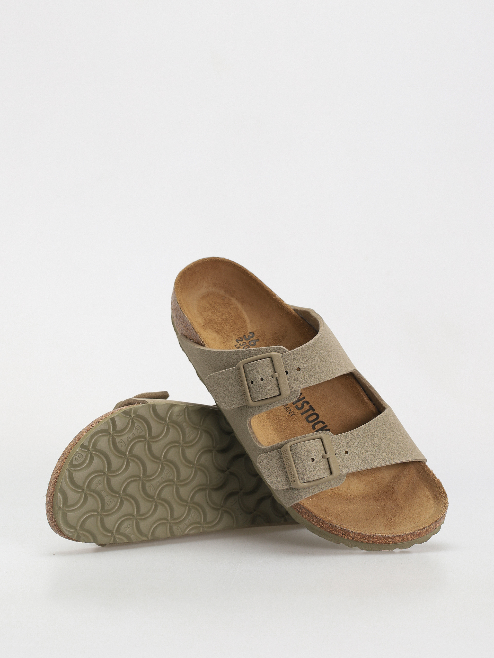 Șlapi Birkenstock Arizona Birko Flor Narrow Wmn (faded khaki)