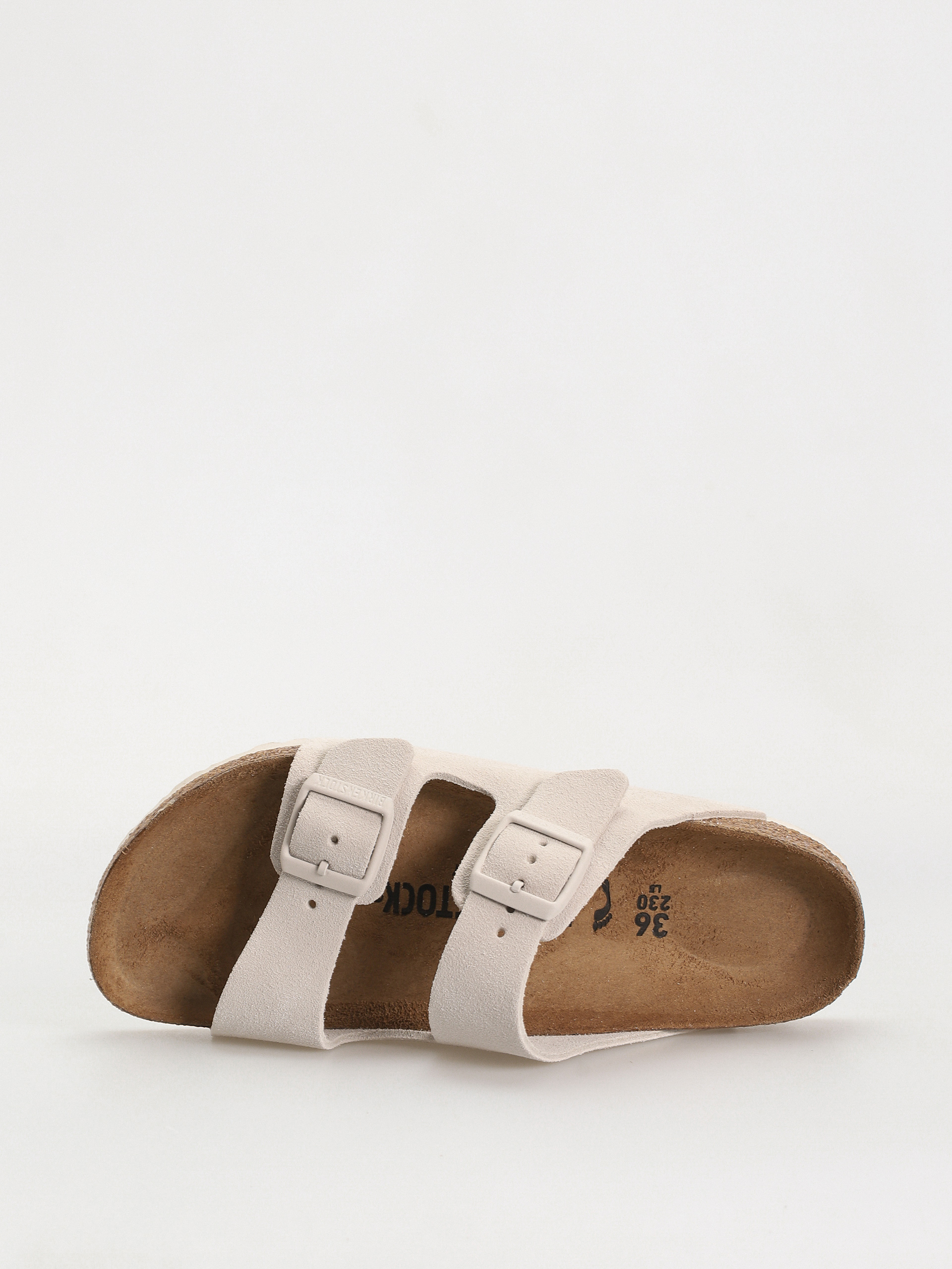 Șlapi Birkenstock Arizona Suede Leather Narrow Wmn (antique white)
