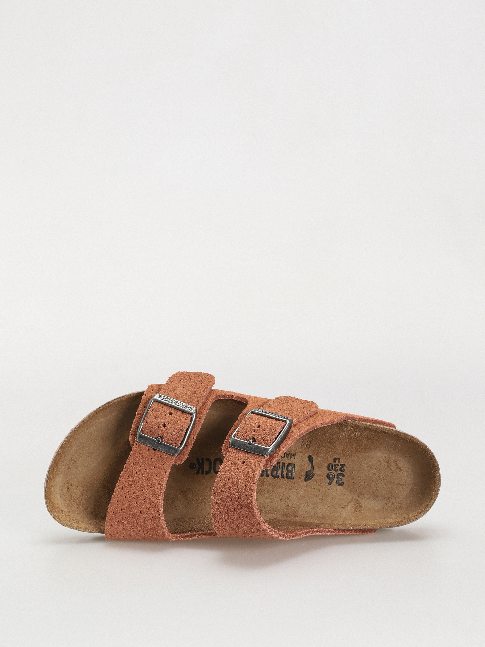 Șlapi Birkenstock Arizona Suede Embossed Narrow Wmn (emboss dots burnt orange)