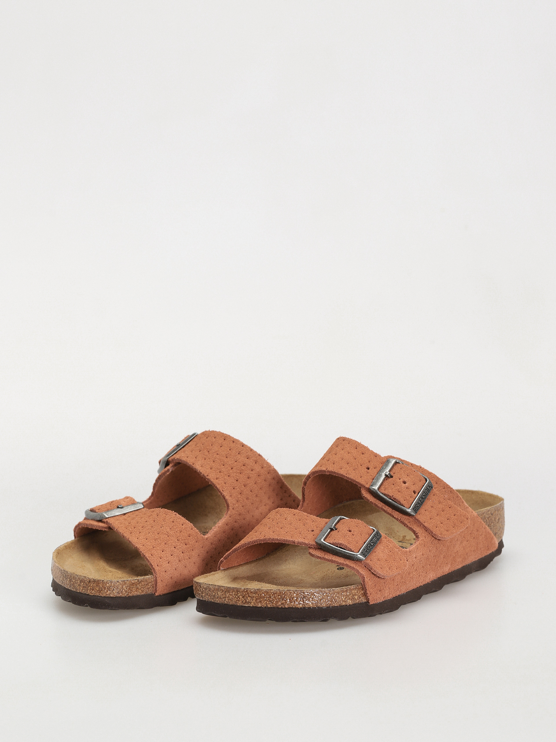 Șlapi Birkenstock Arizona Suede Embossed Narrow Wmn (emboss dots burnt orange)