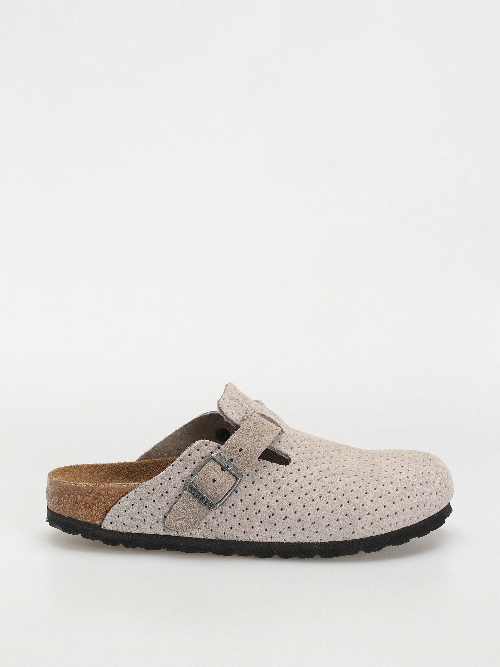 Șlapi Birkenstock Boston Shearling Suede Leather Fur Narrow Wmn